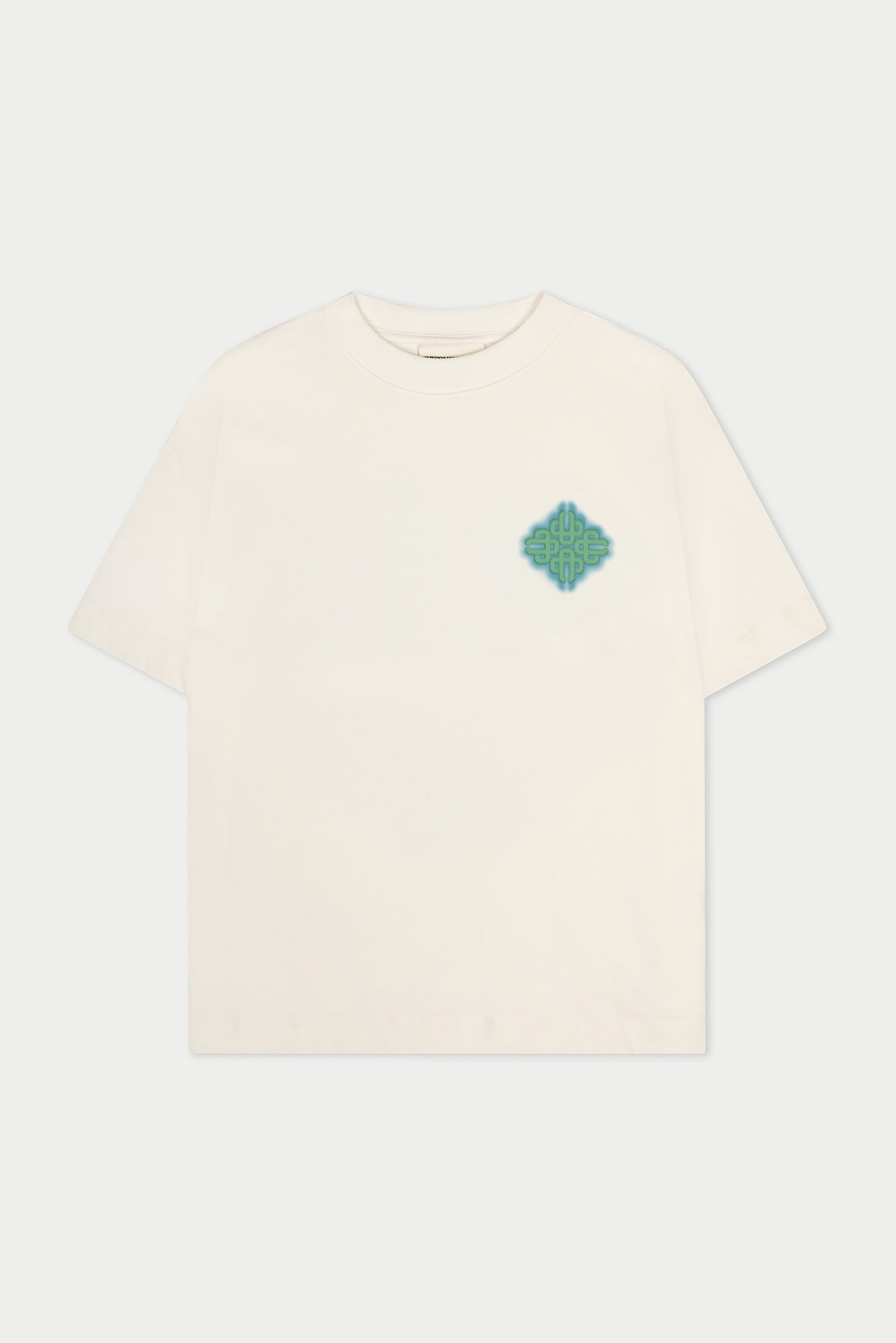 SPRAY EMBLEM GRAPHIC T-SHIRT - OFF WHITE GREEN