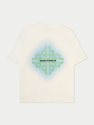 SPRAY EMBLEM GRAPHIC T-SHIRT - OFF WHITE GREEN