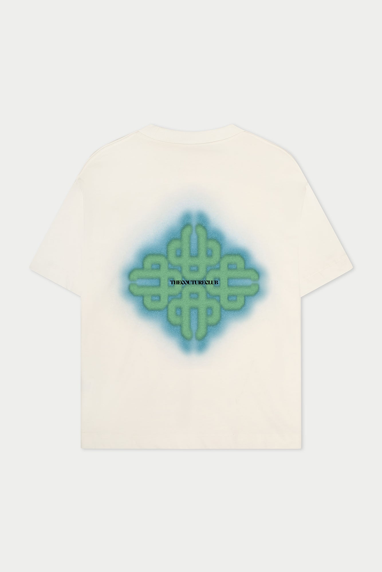 SPRAY EMBLEM GRAPHIC T-SHIRT - OFF WHITE GREEN