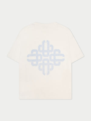 EMBLEM REVERSE PRINT T-SHIRT - BLUE