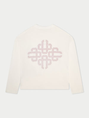 EMBLEM REVERSE PRINT LONG SLEEVE T-SHIRT - RED