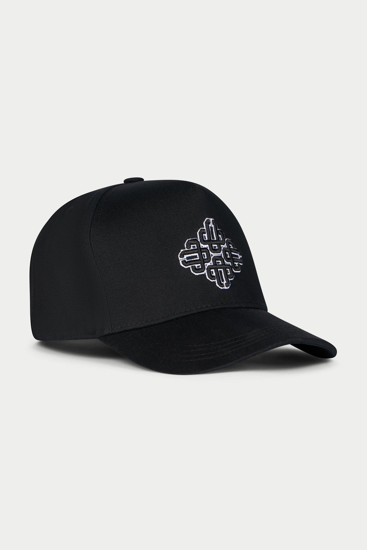 EMBLEM EMBROIDERY CAP - BLACK/WHITE