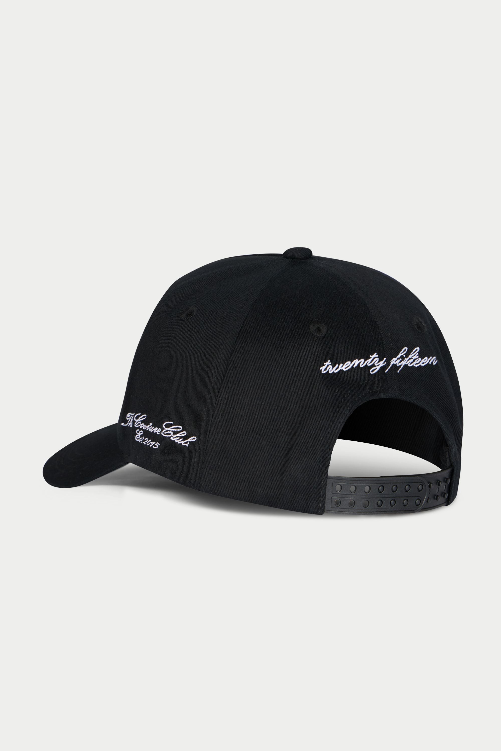 EMBLEM EMBROIDERY CAP - BLACK/WHITE