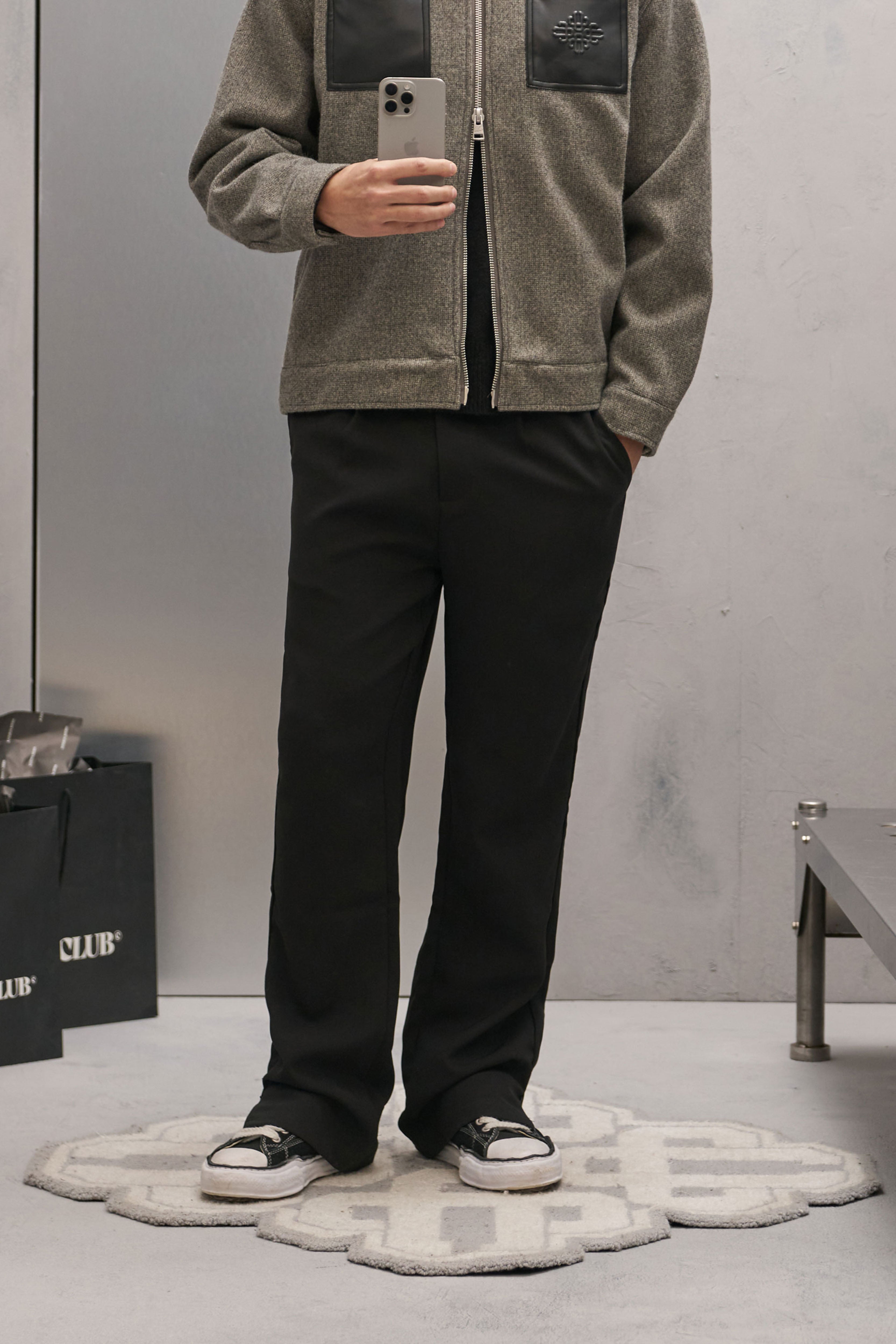 ULTIMATE SPLIT HEM SMART PANT - BLACK
