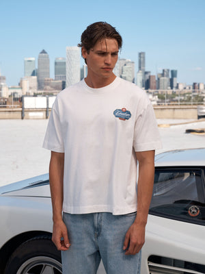 VINTAGE SCRIPT GRAPHIC T-SHIRT - OFF WHITE