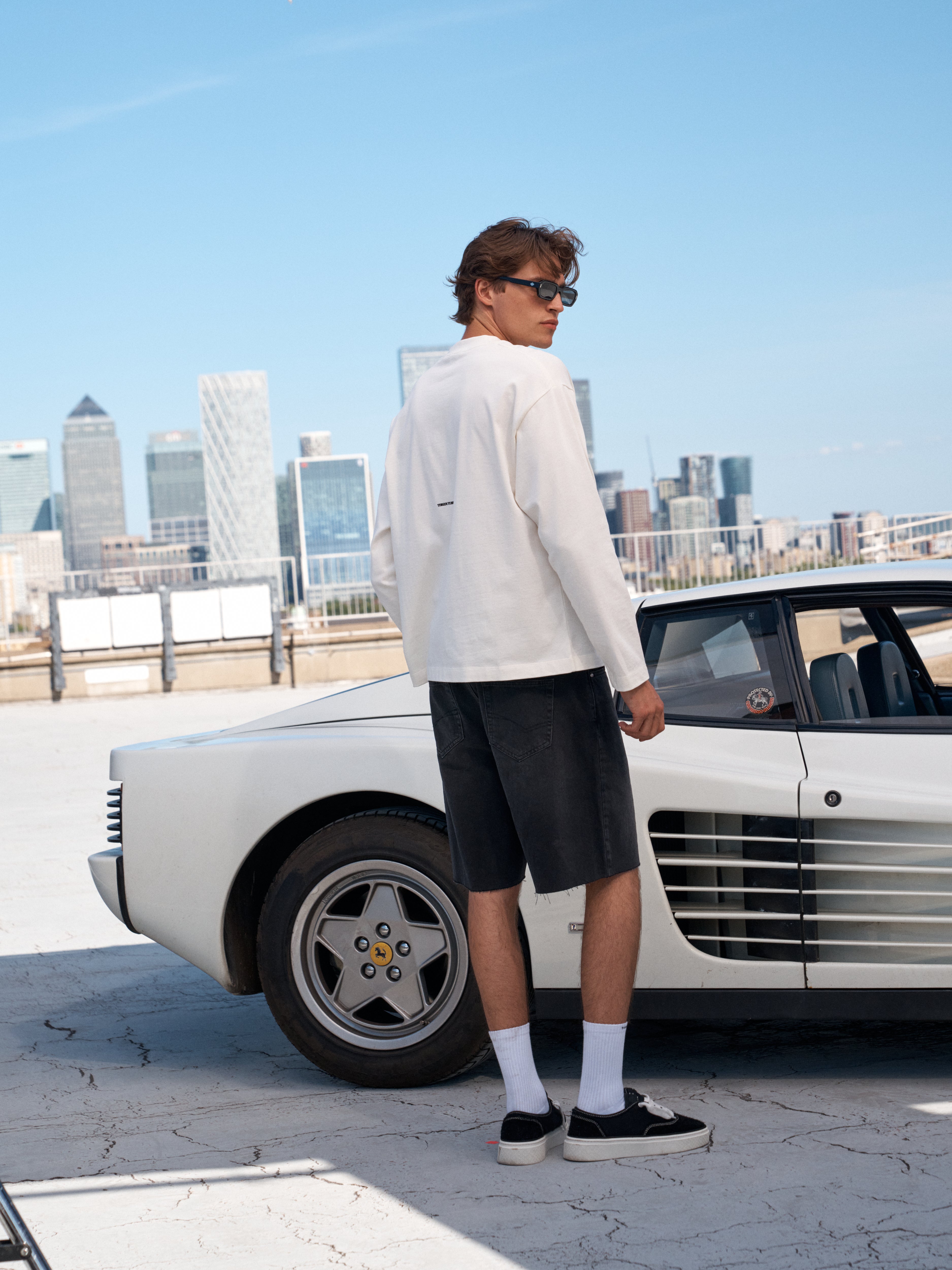 DOUBLE MICRO COPYRIGHT LONG SLEEVE T-SHIRT - OFF WHITE