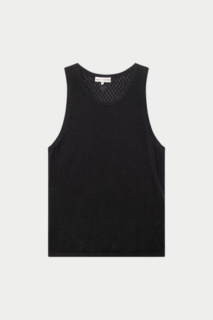KNITTED VEST - BLACK