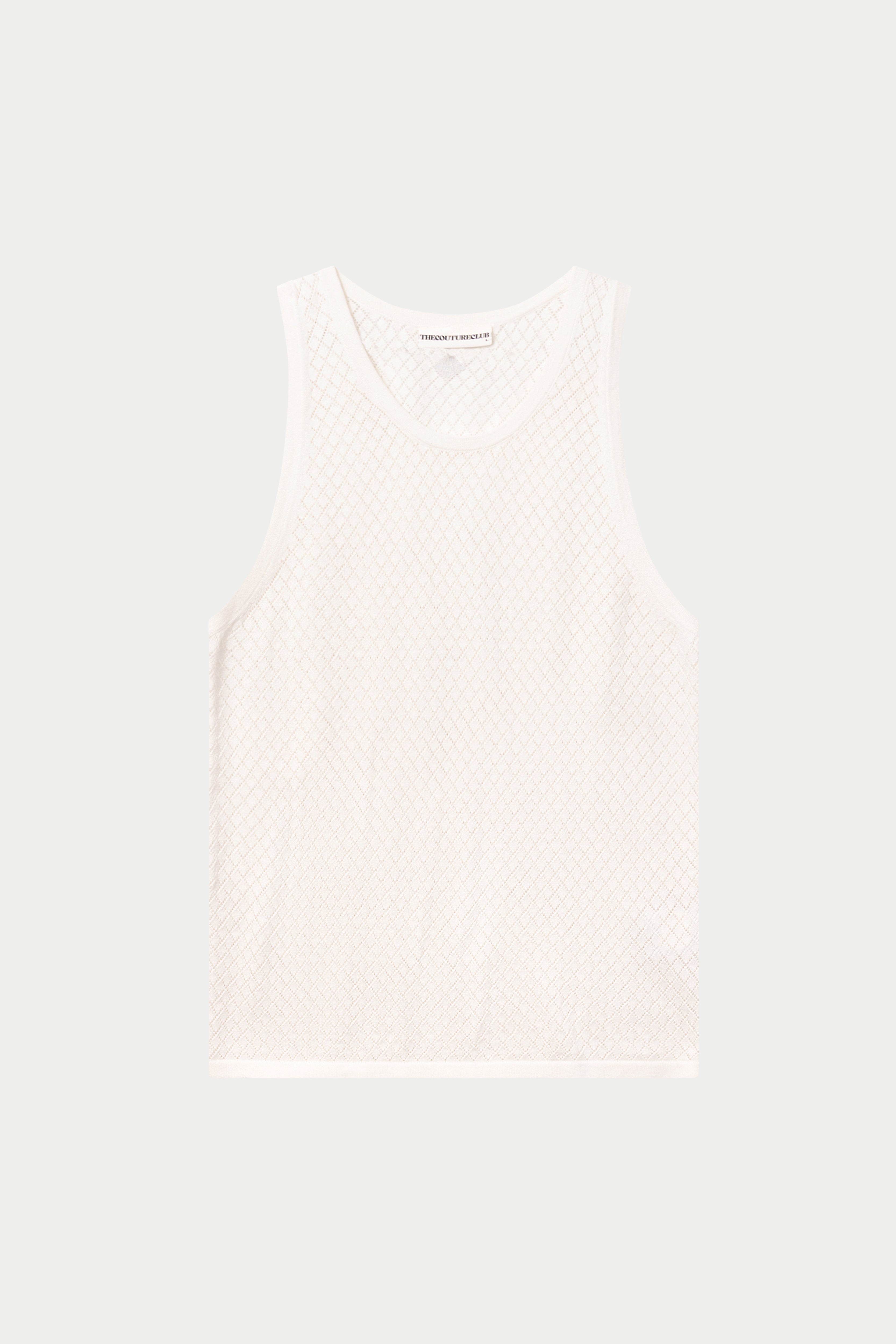KNITTED VEST - WHITE