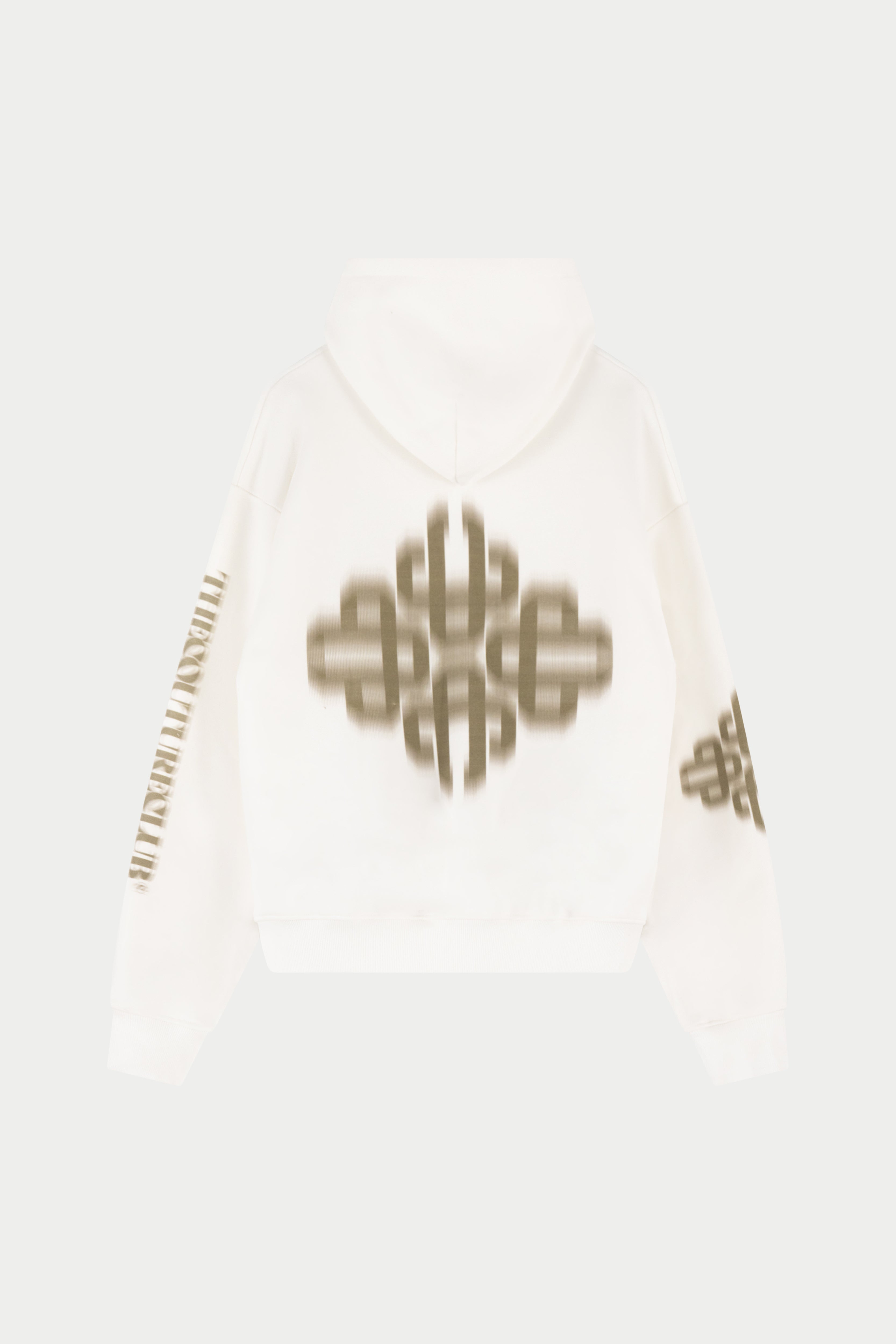 MOTION BLURRED EMBLEM HOODIE - KHAKI