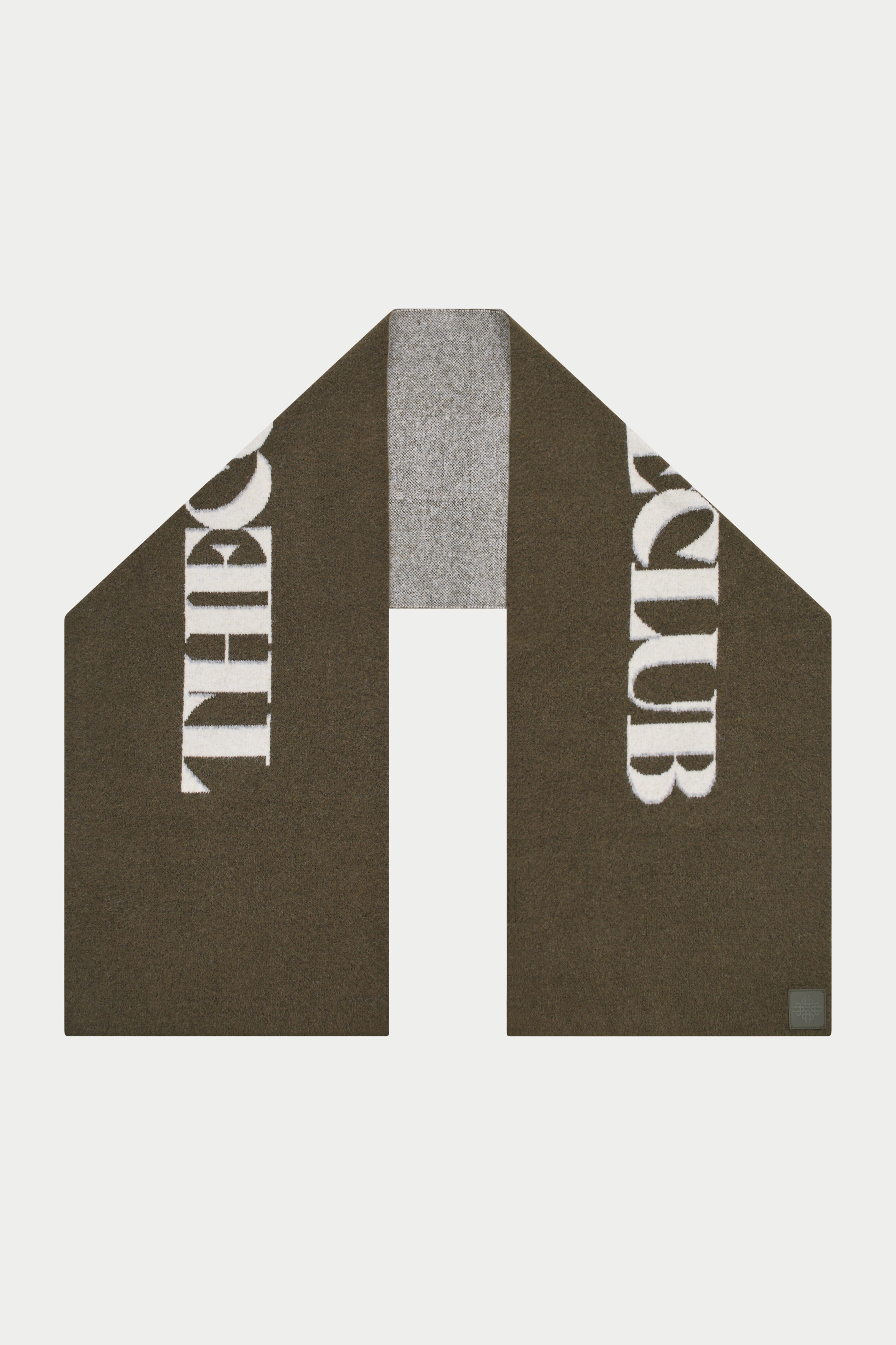 COPYRIGHT KNIT SCARF - KHAKI