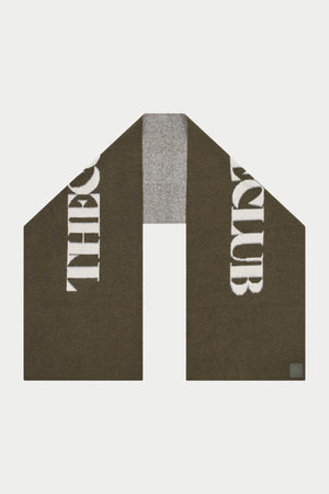 COPYRIGHT KNIT SCARF - KHAKI