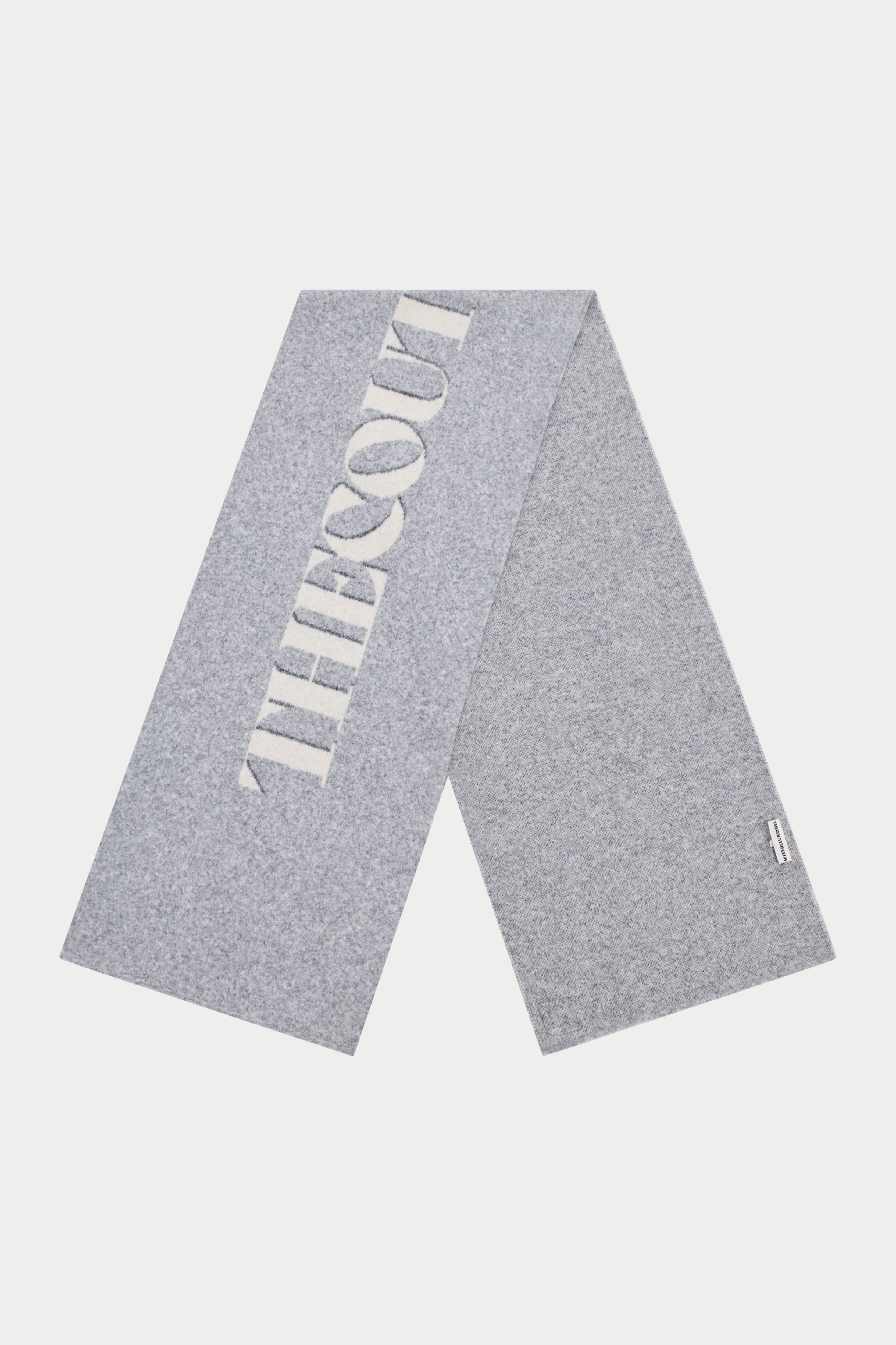 COPYRIGHT KNIT SCARF - GREY MARL