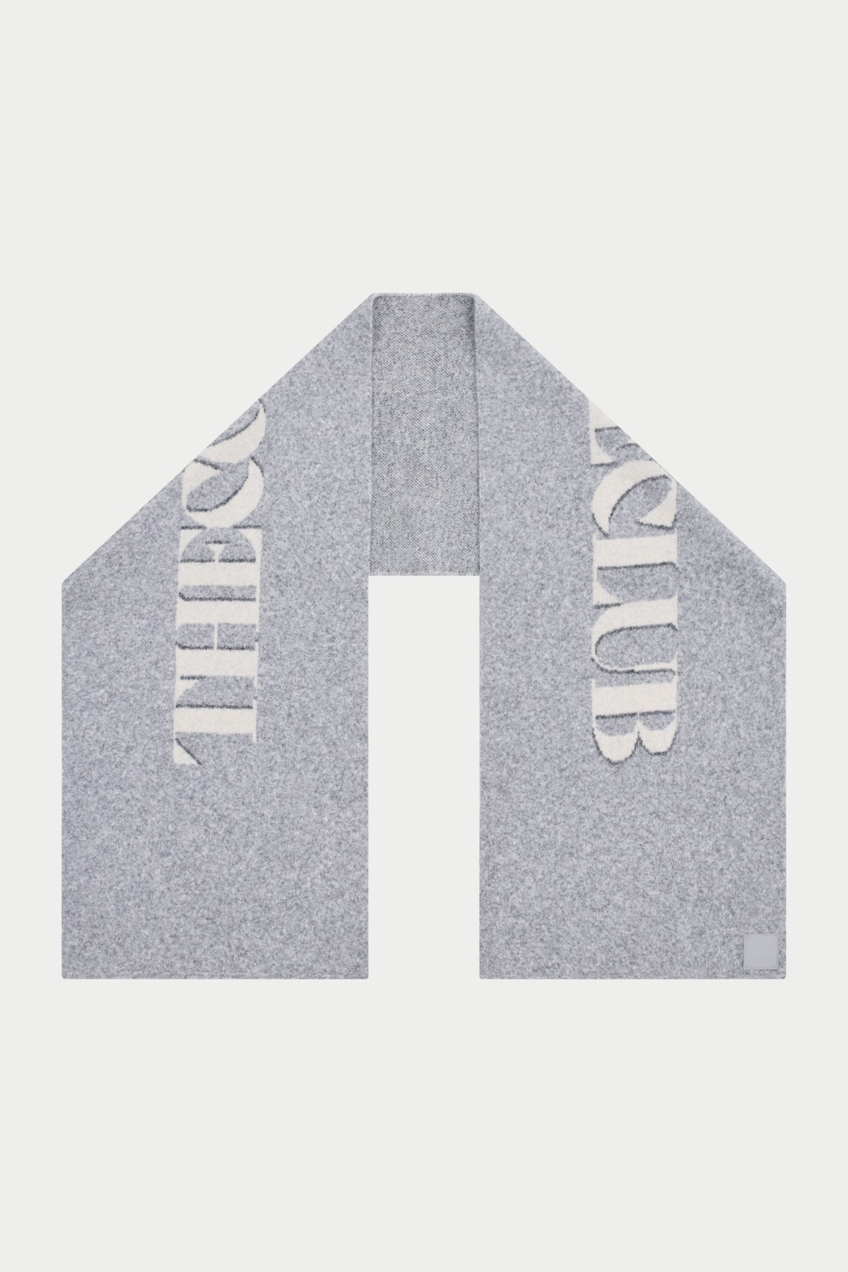 COPYRIGHT KNIT SCARF - GREY MARL