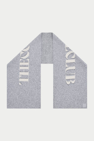 COPYRIGHT KNIT SCARF - GREY MARL