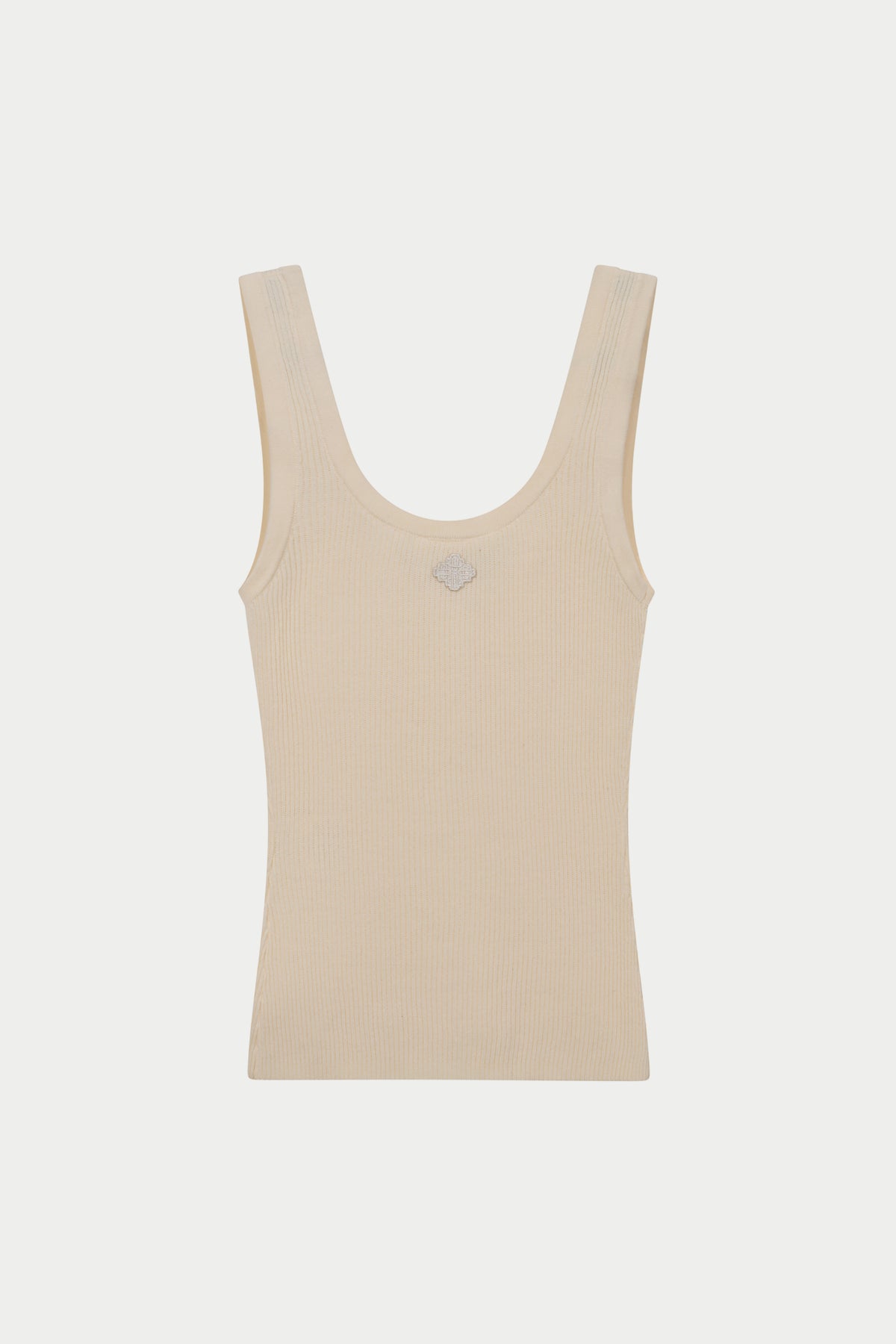 RIBBED VEST TOP - BUTTERMILK