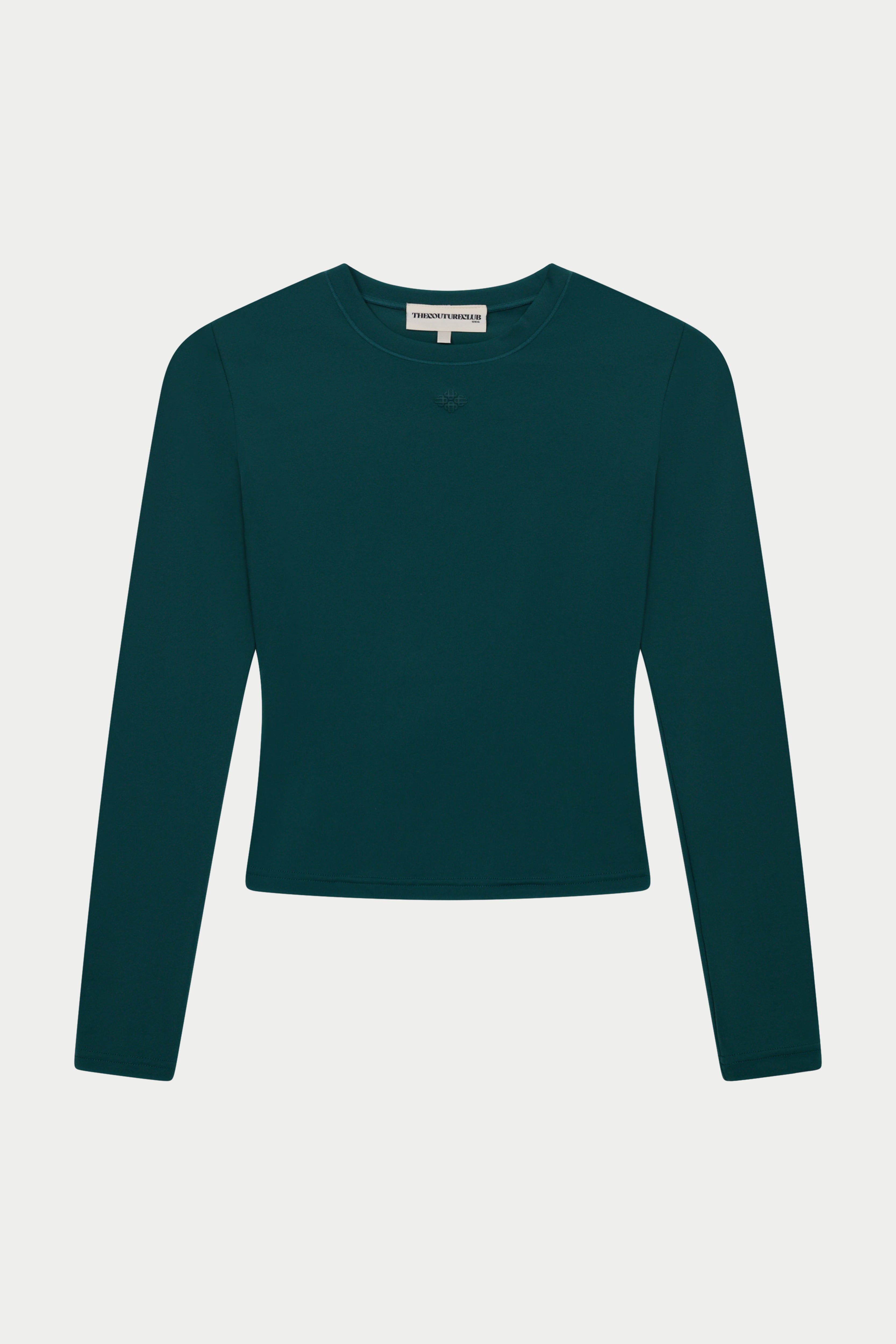 SCULPTING STRETCH LONG SLEEVE TOP - FOREST GREEN