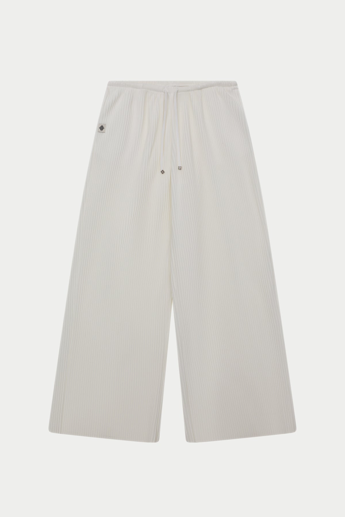 PLISSE TROUSERS - CREAM