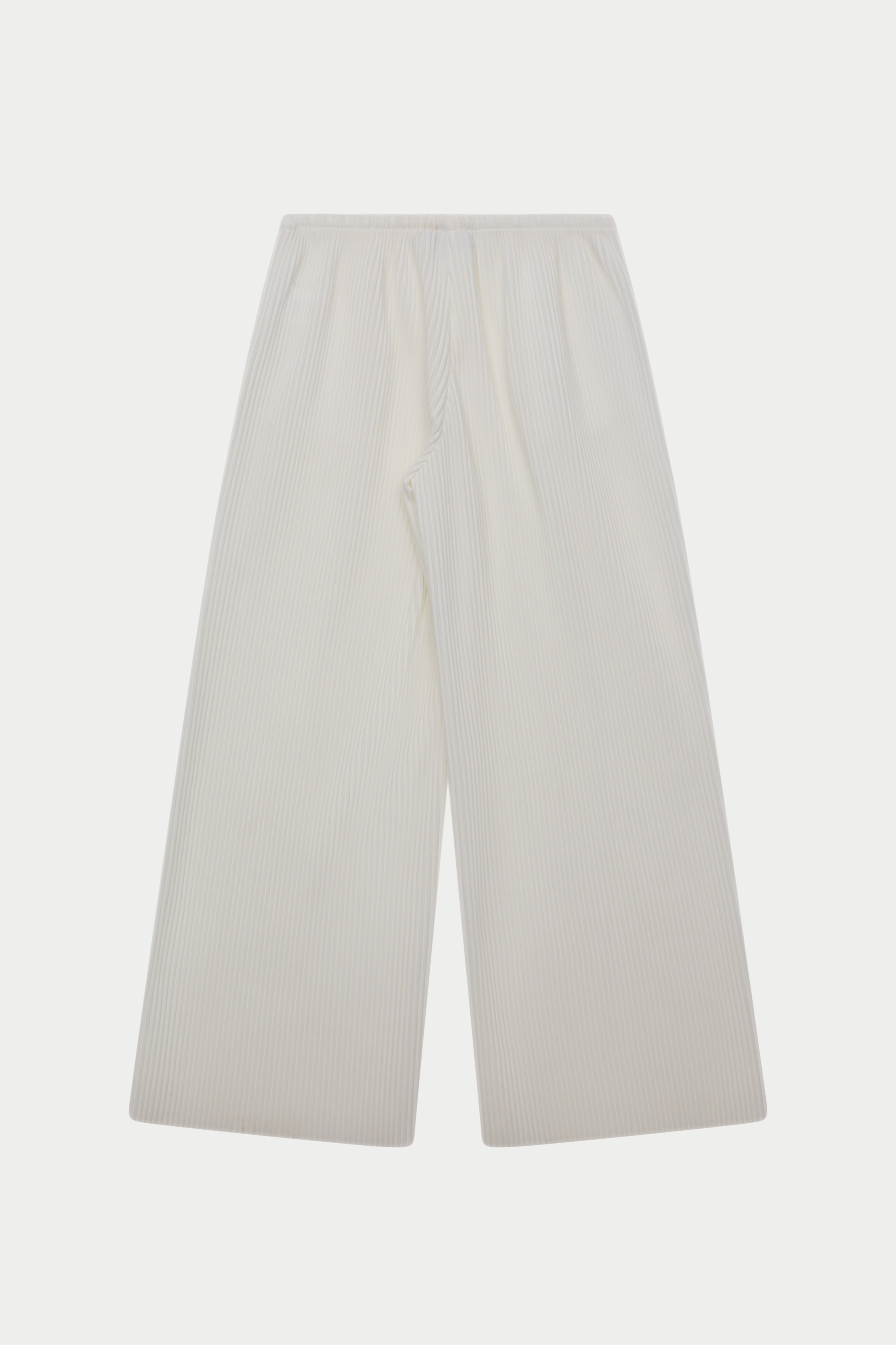 PLISSE TROUSERS - CREAM