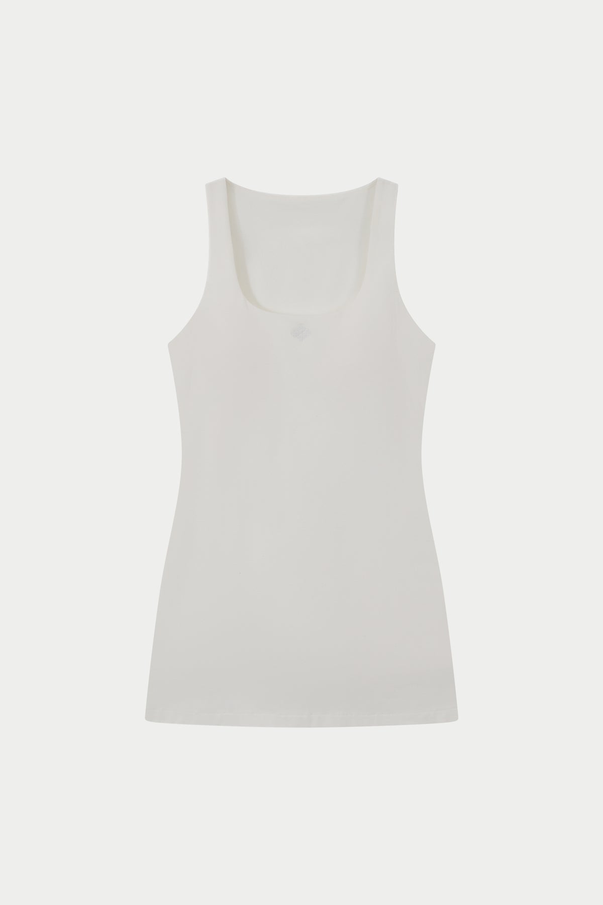 SOFT TOUCH SCOOP NECK DRESS - WHITE