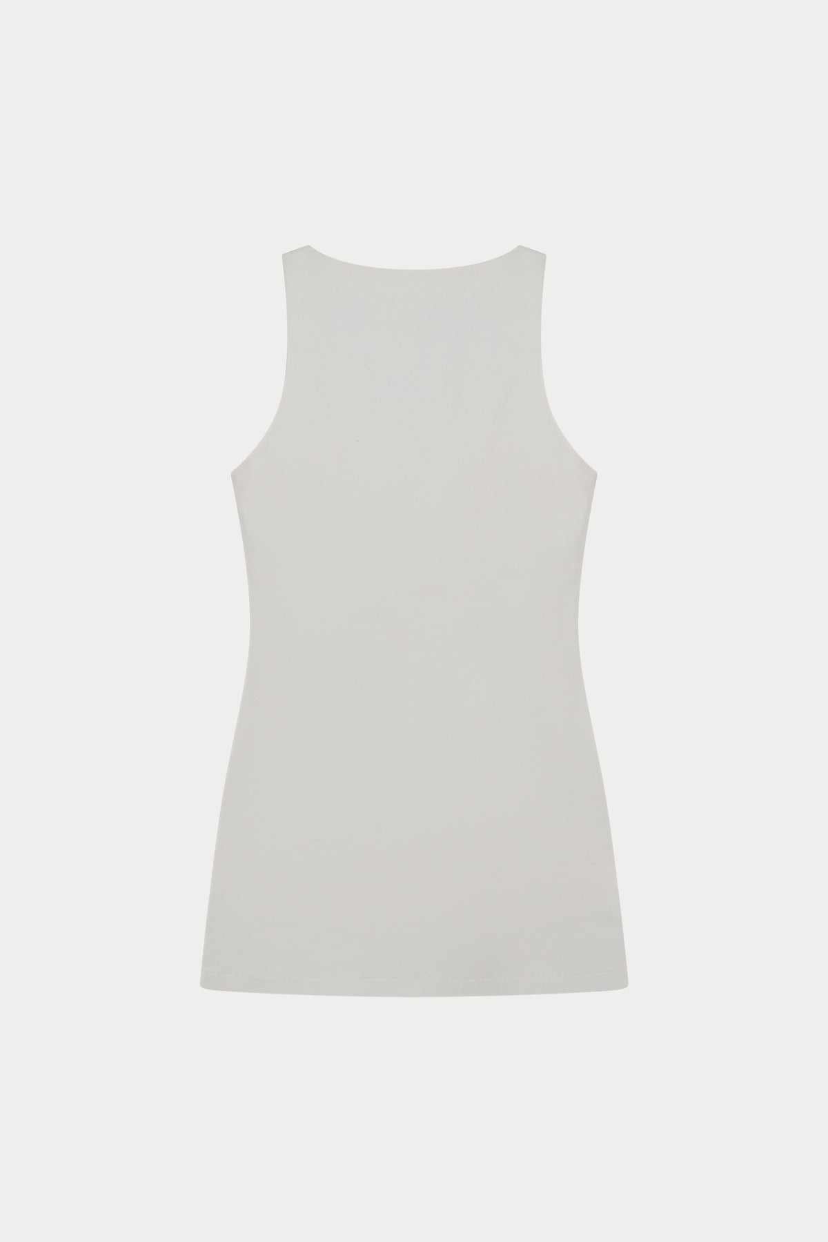 SOFT TOUCH SCOOP NECK DRESS - WHITE