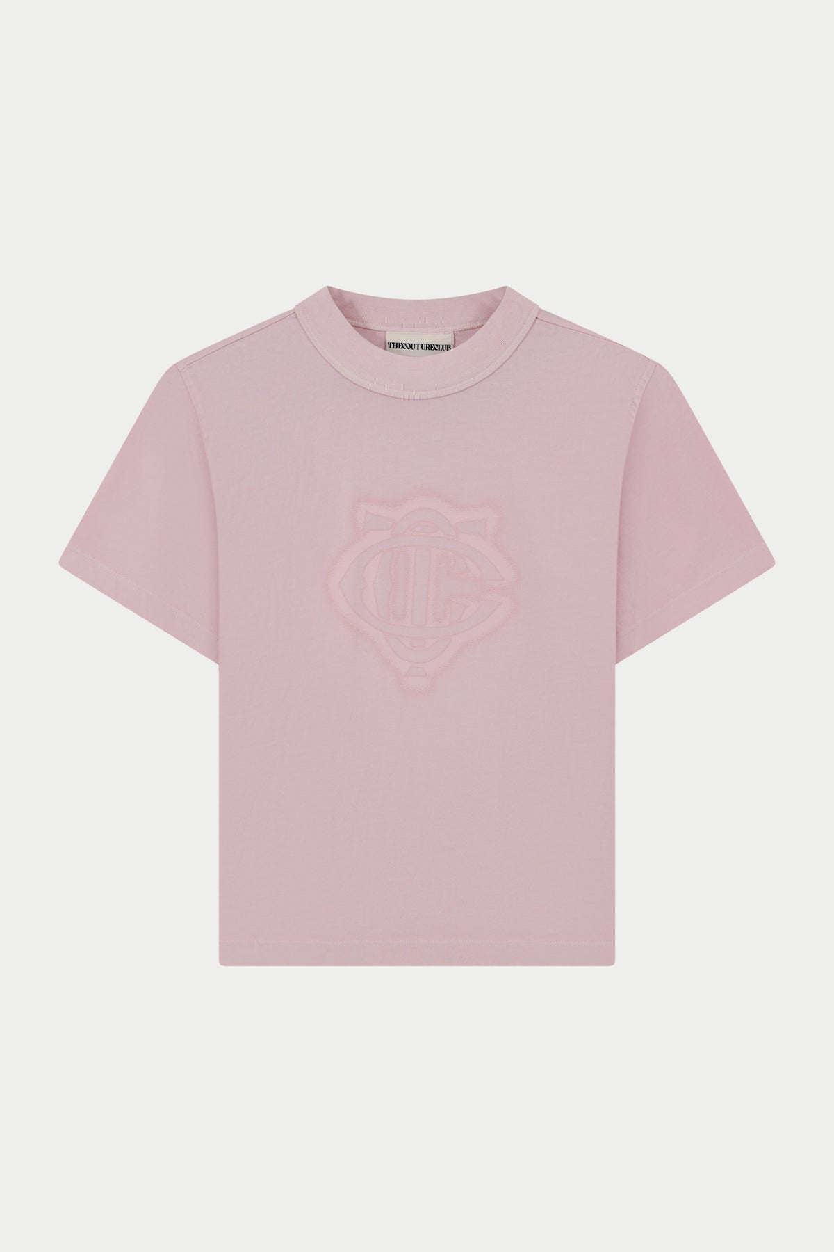 SHADOW PRINT EMBLEM T-SHIRT - WASHED PINK