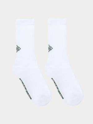 REVERSE EMBLEM COPYRIGHT SOCKS - GREEN