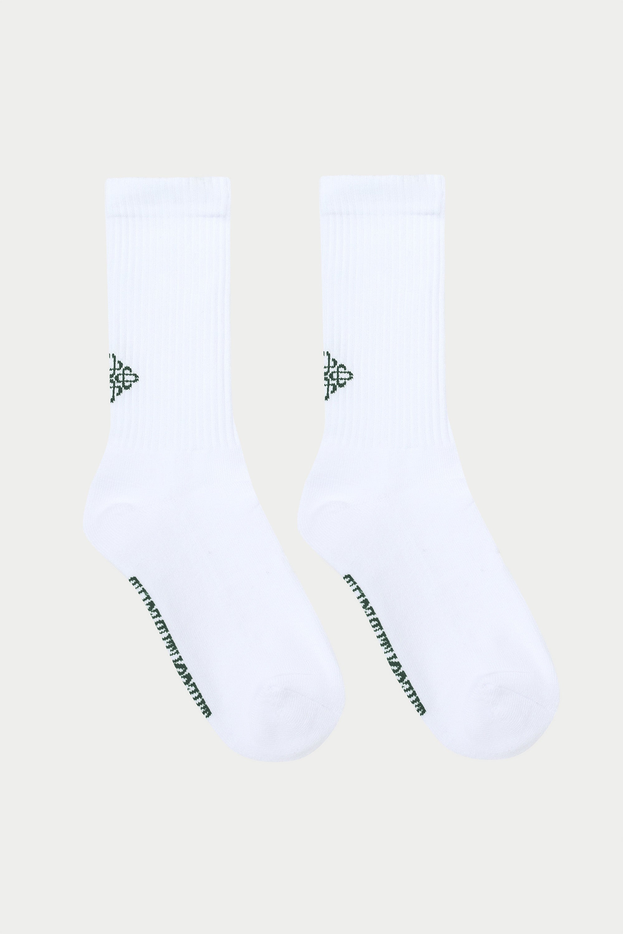 REVERSE EMBLEM COPYRIGHT SOCKS - GREEN