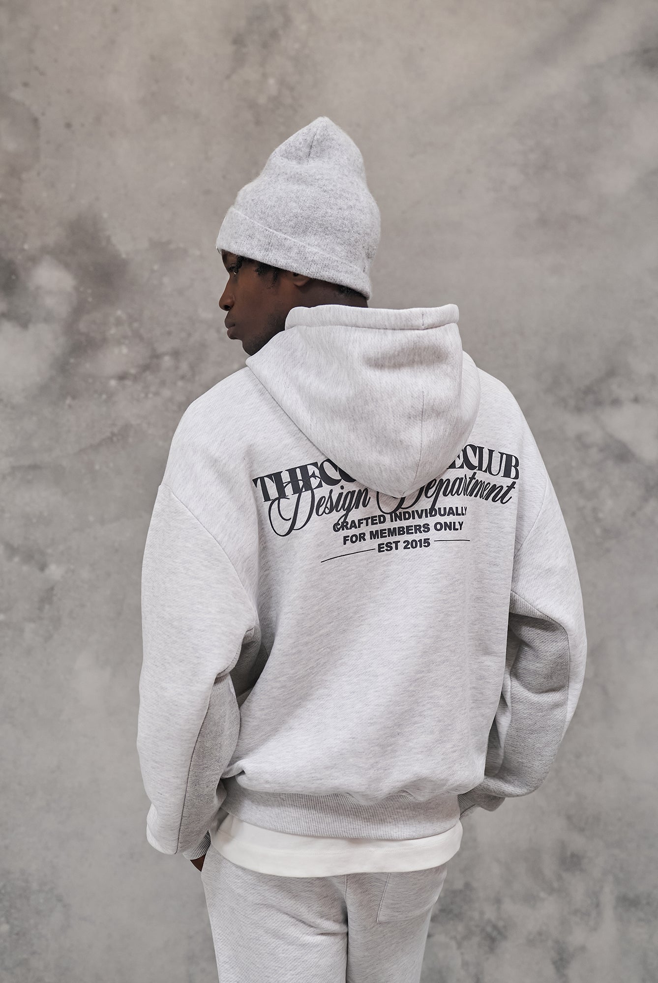 DESIGN DEPARTMENT PANEL HOODIE - GREY MARL – The Couture Club