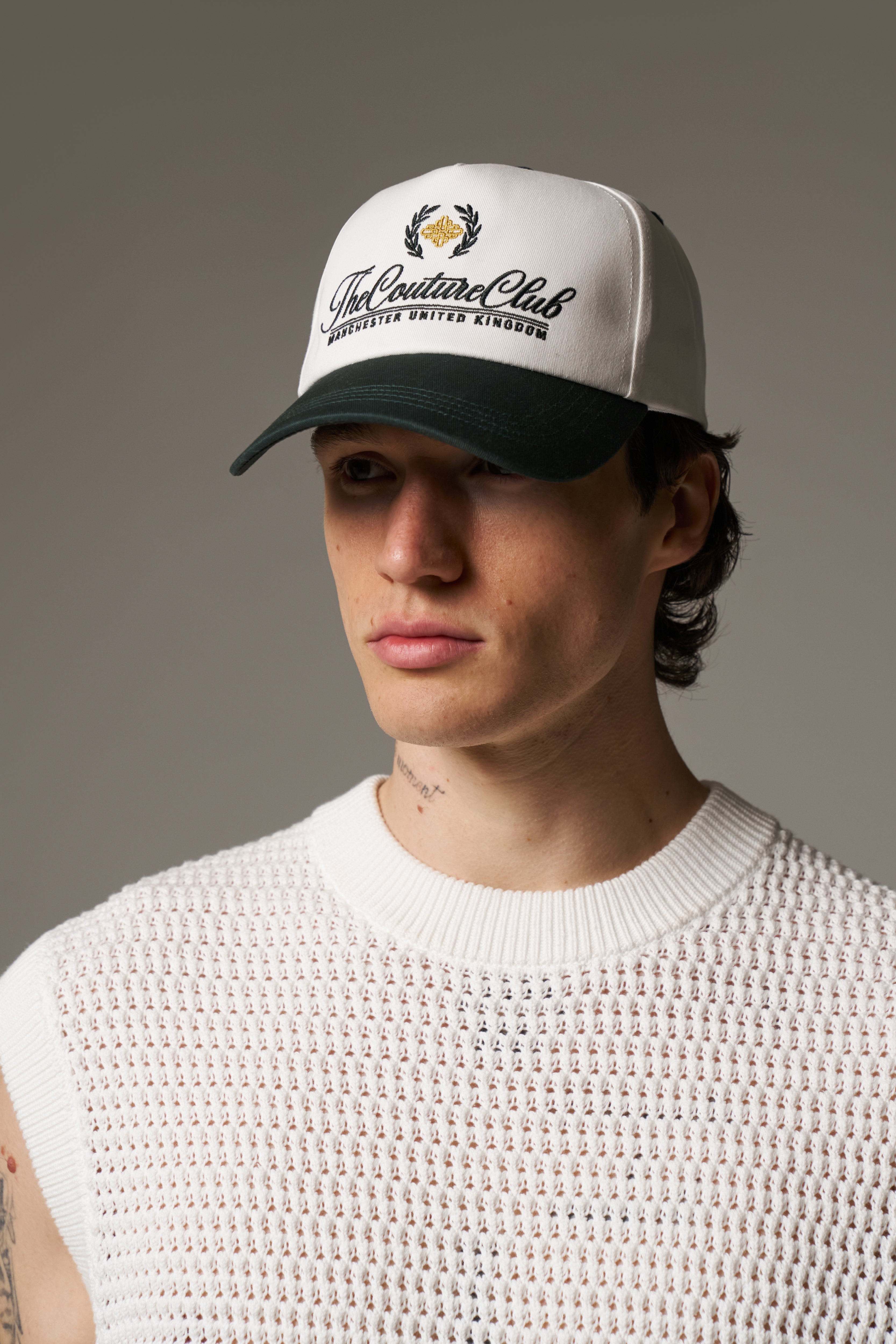 LAUREL EMBROIDERY CAP - FOREST GREEN