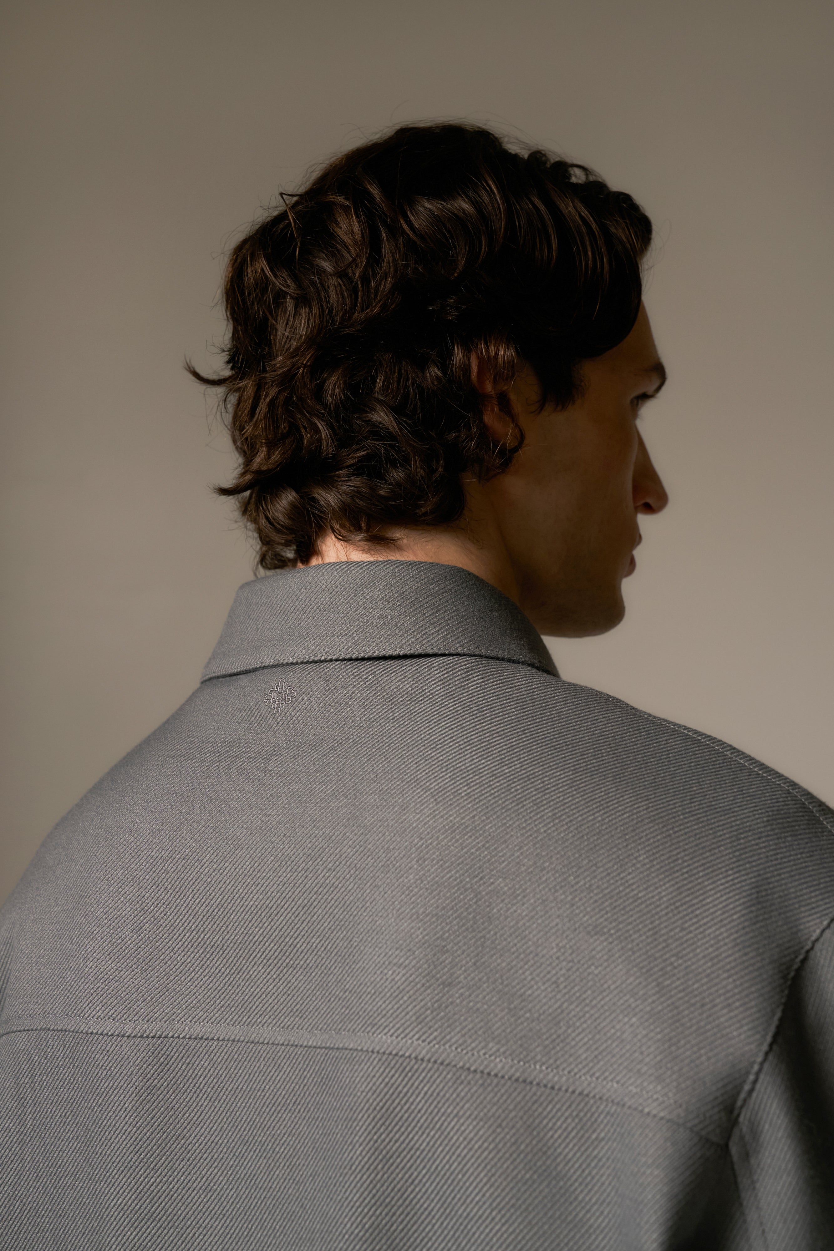 TAILORED WOOL BLEND JACKET - GREY MARL