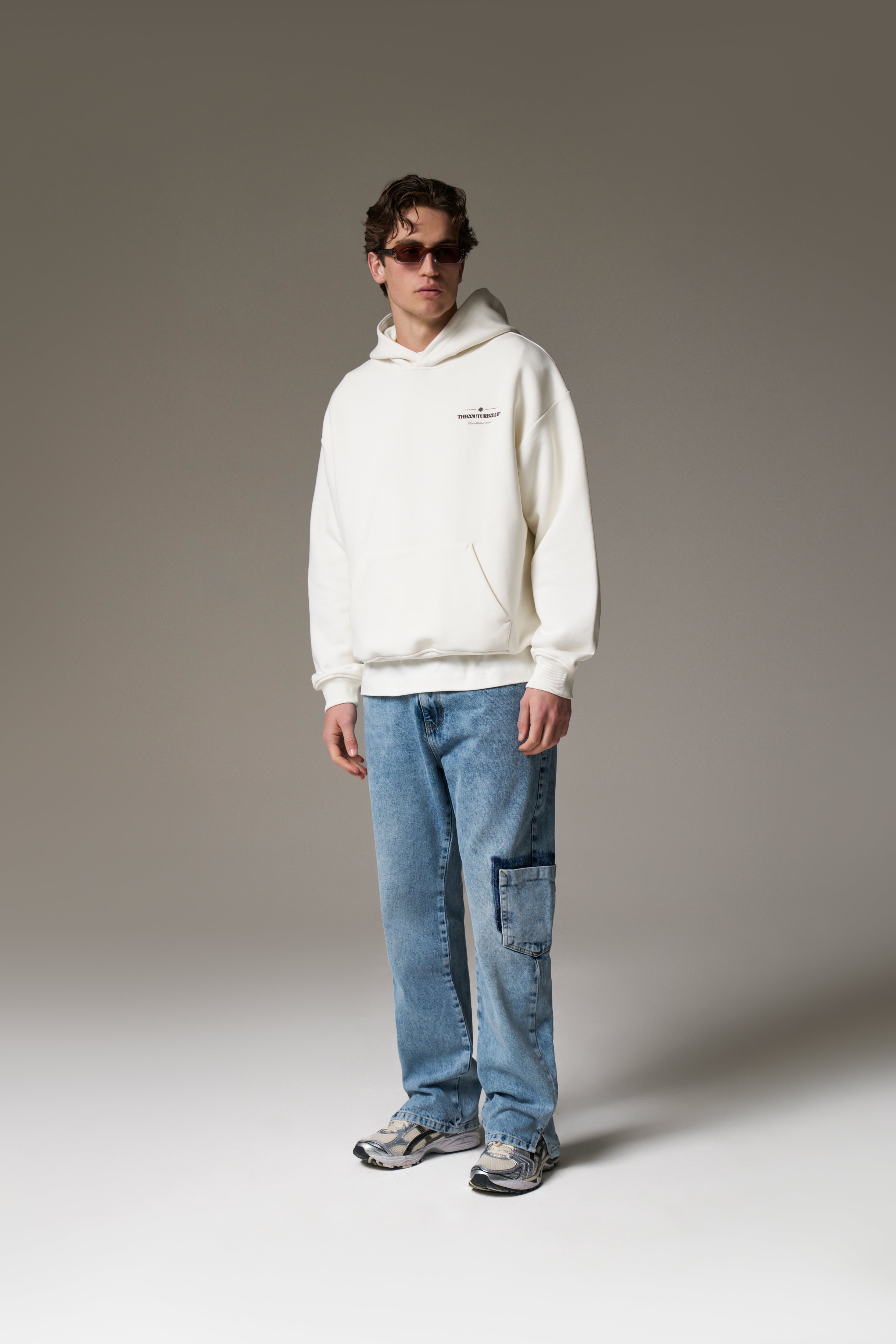 COPYRIGHT MULTI GRAPHIC HOODIE - OFF WHITE