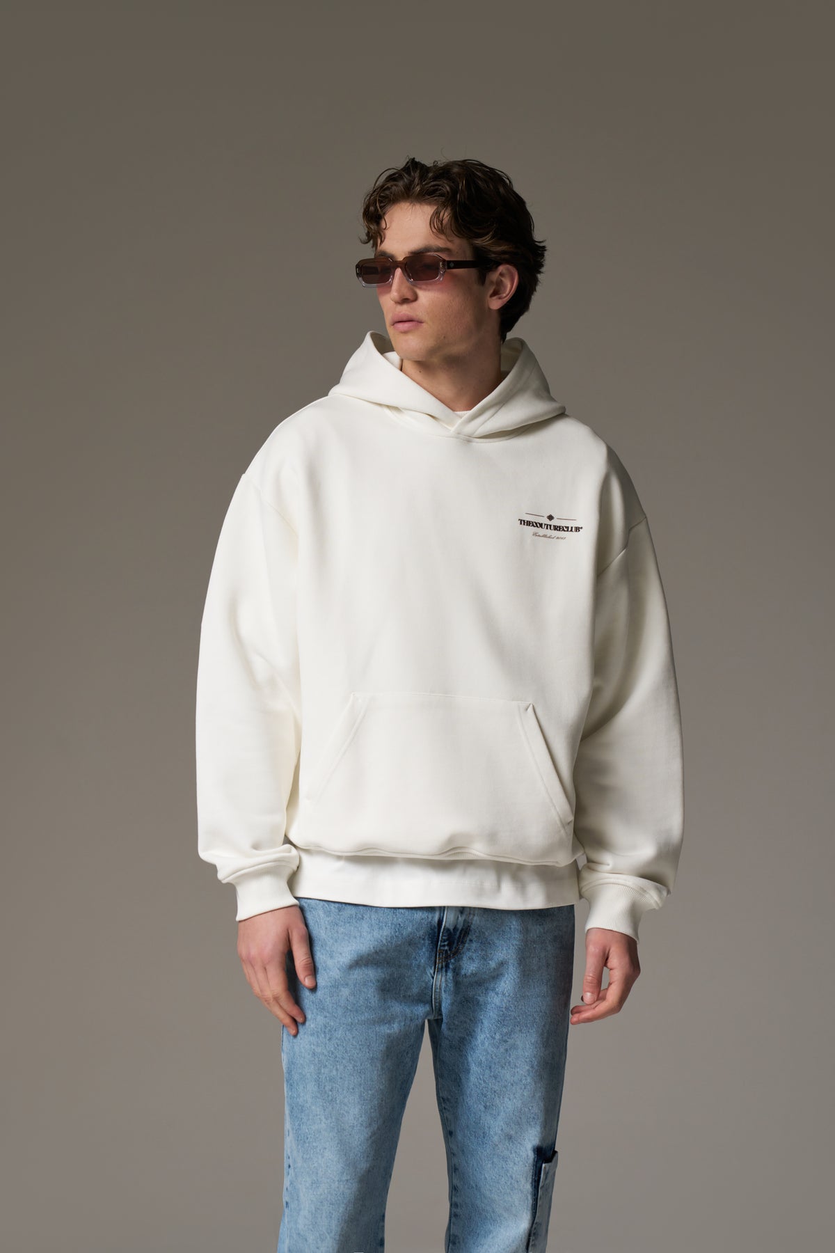 COPYRIGHT MULTI GRAPHIC HOODIE - OFF WHITE