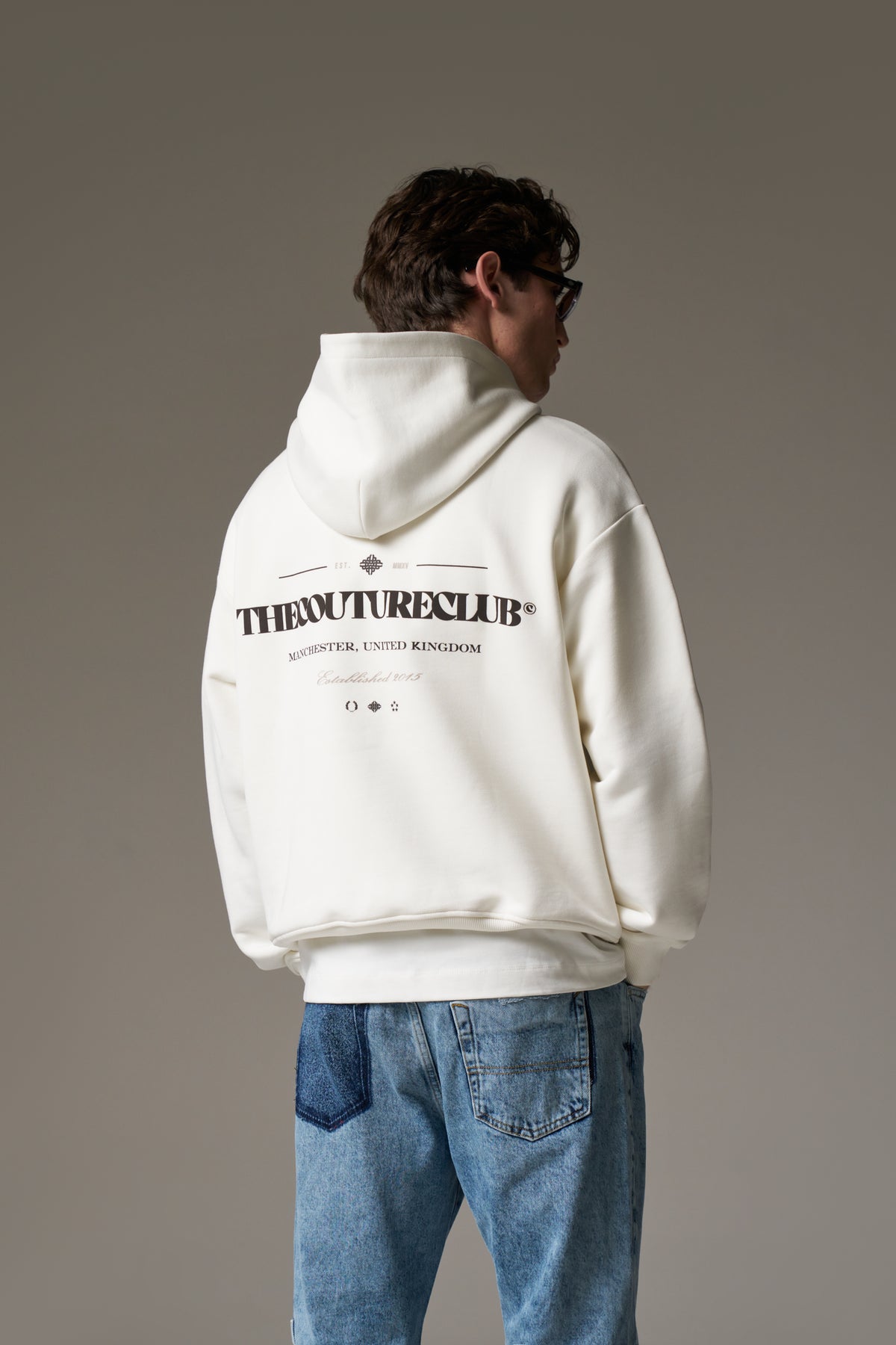 COPYRIGHT MULTI GRAPHIC HOODIE - OFF WHITE