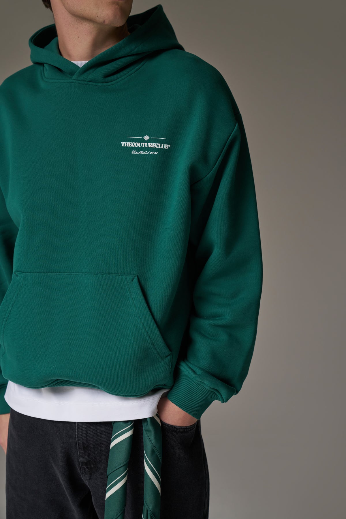 COPYRIGHT MULTI GRAPHIC HOODIE - GREEN