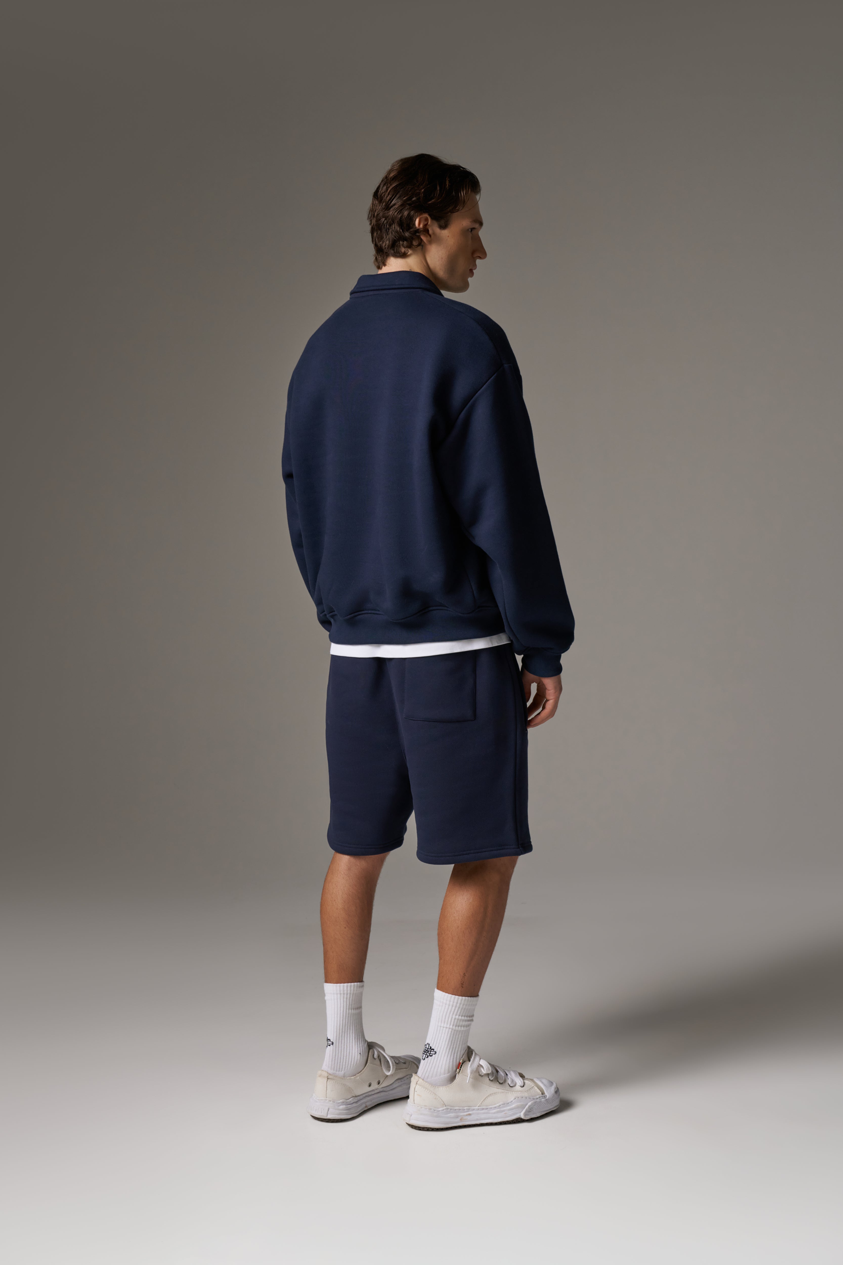 HEAVYWEIGHT MONOGRAM POLO - NAVY