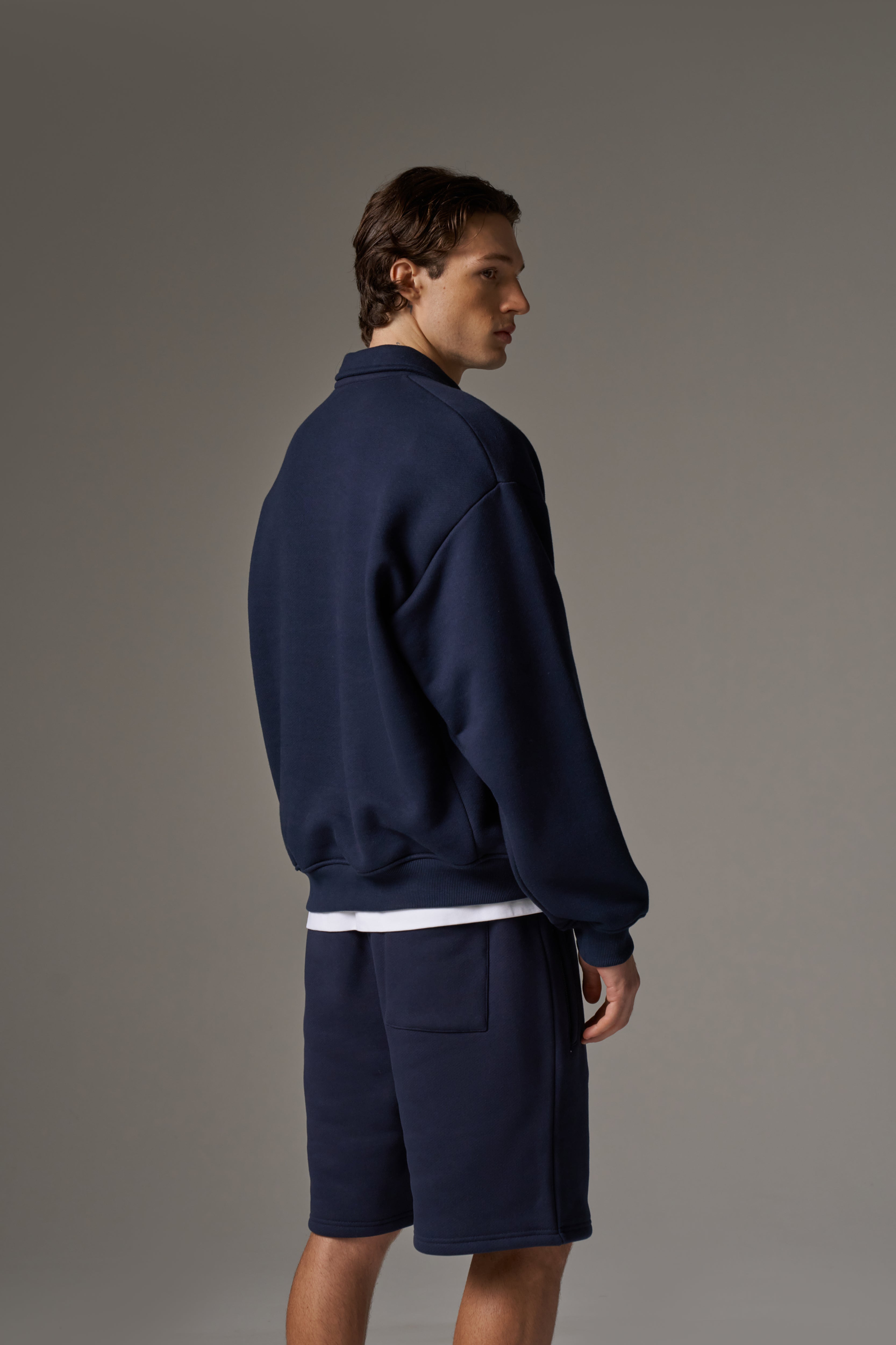 HEAVYWEIGHT MONOGRAM POLO - NAVY