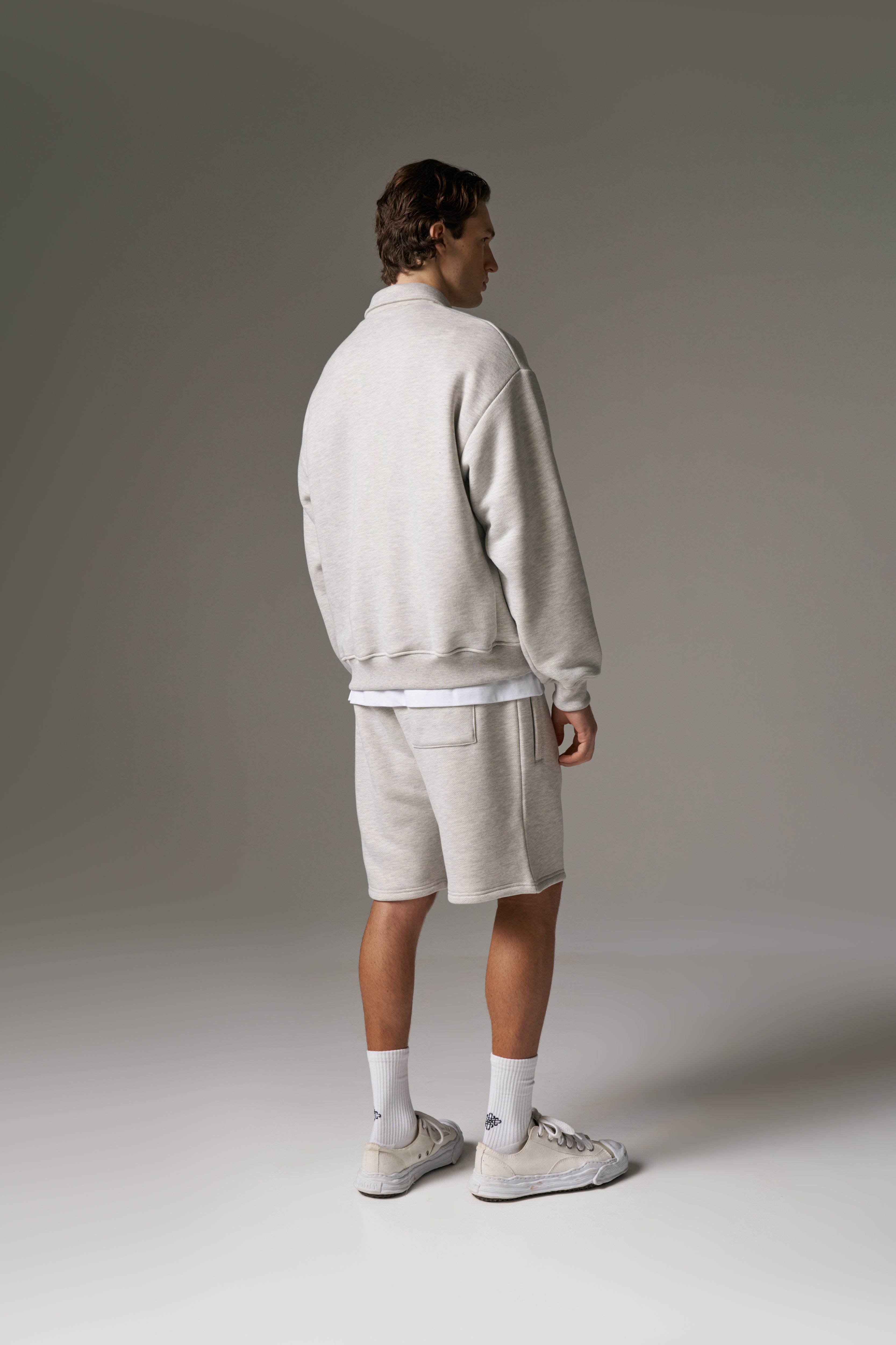 HEAVYWEIGHT MONOGRAM SHORTS - GREY MARL