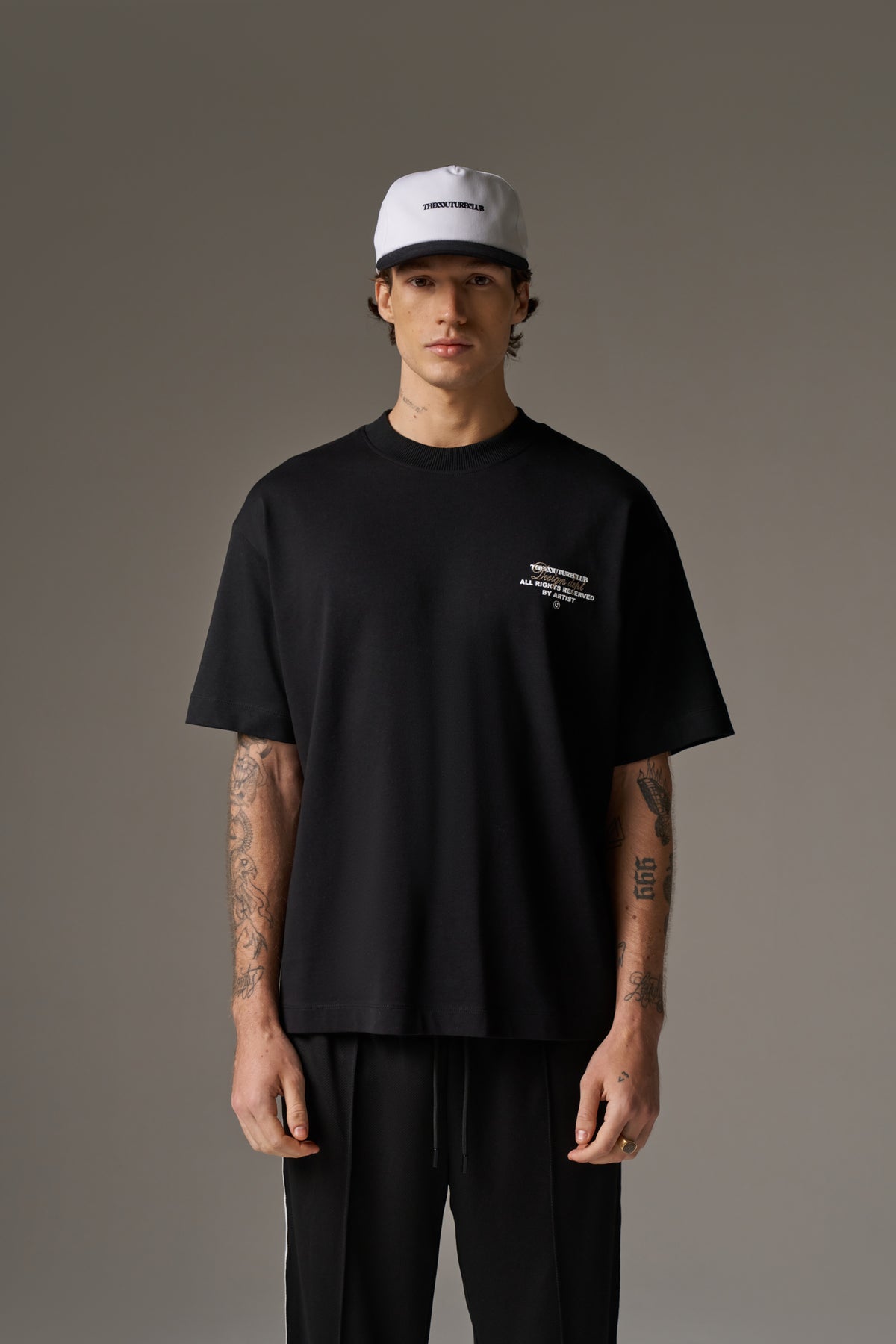 DESIGN DEPARTMENT CHEST PRINT T-SHIRT - BLACK
