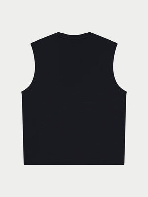 MENS ACTIVE BLANK VEST - BLACK