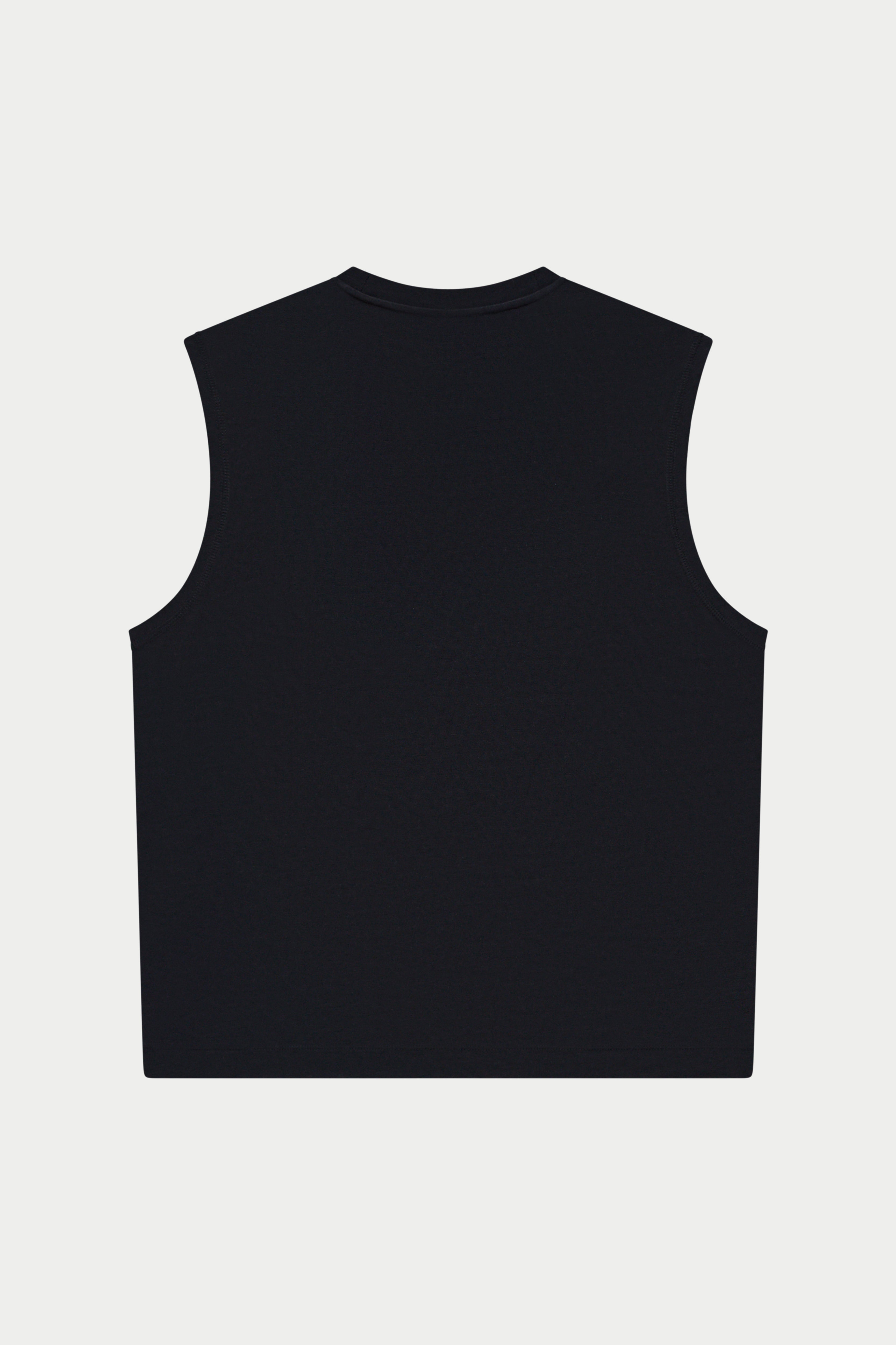Black vest on a white background