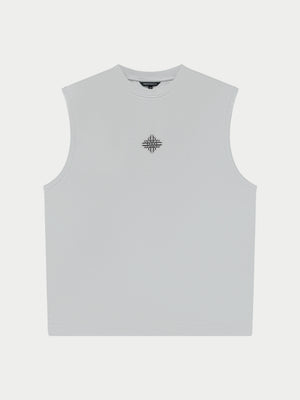 MENS ACTIVE BLANK VEST - SALT