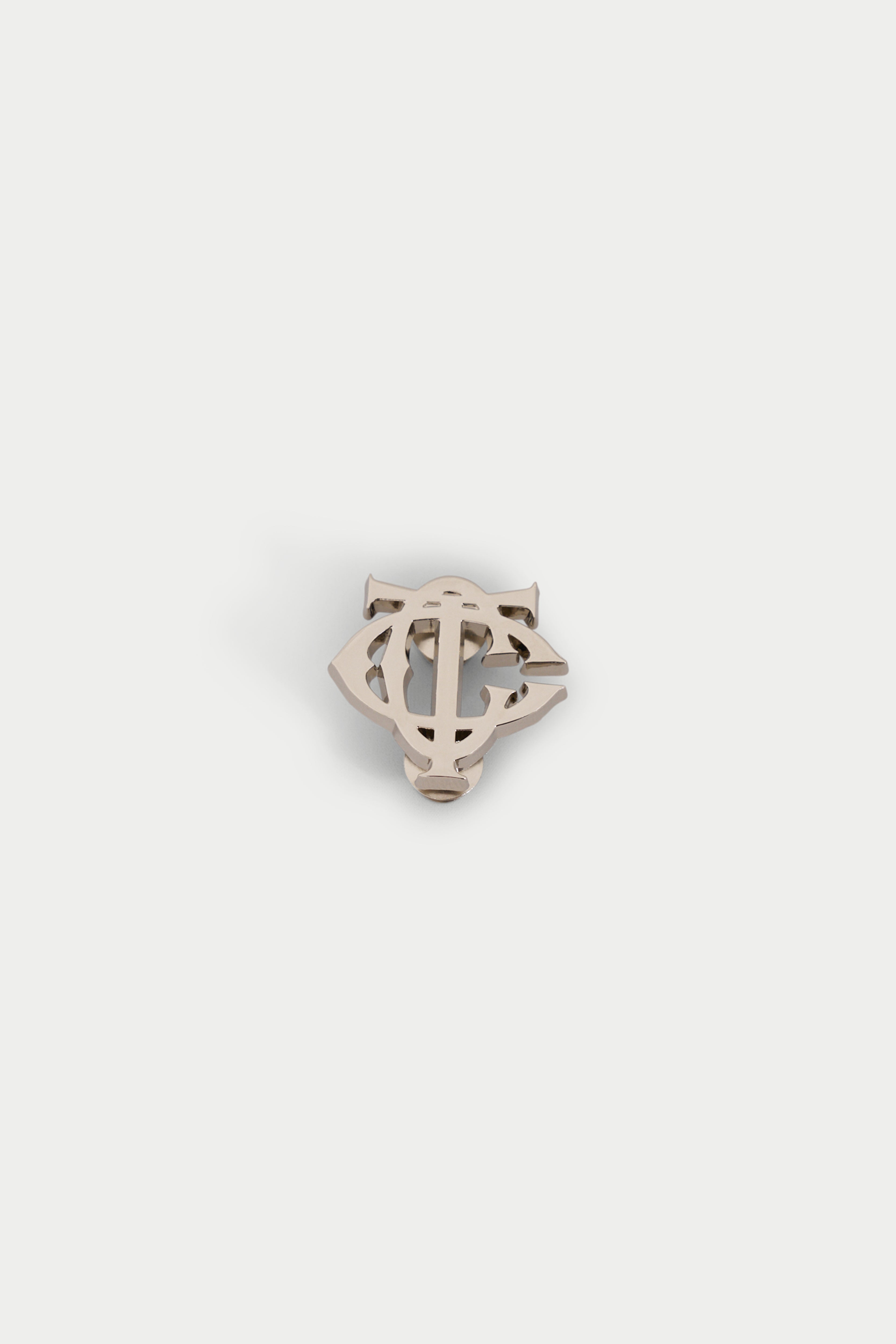 MONOGRAM PIN BADGE - SILVER