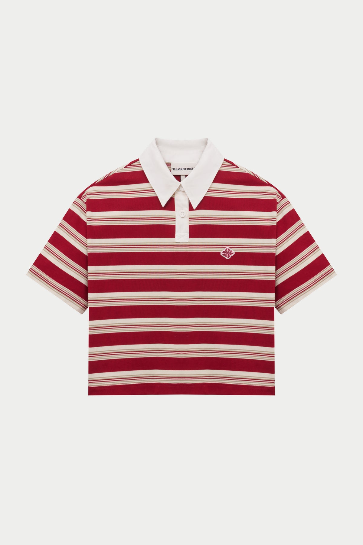 STRIPED POLO TEE - RED