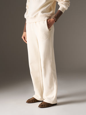 RAISED EMBLEM JOGGERS - BUTTERMILK