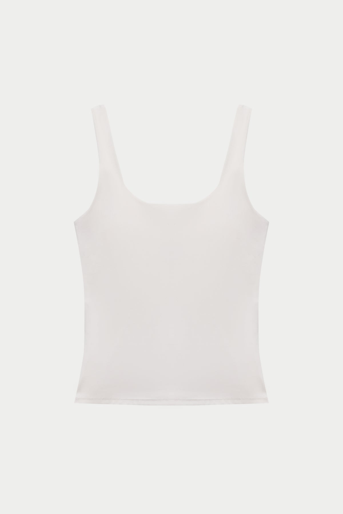 SCULPTING STRETCH SCOOP NECK SPORTS TOP - WHITE