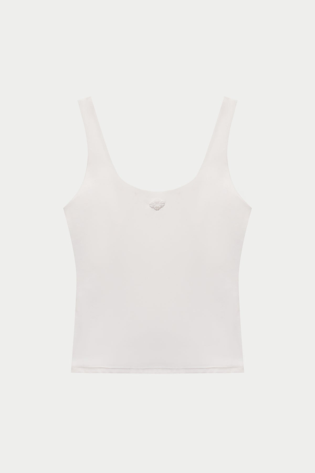 SCULPTING STRETCH SCOOP NECK SPORTS TOP - WHITE
