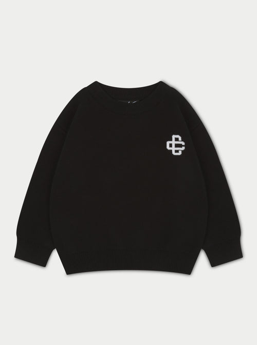 The Couture Club Kids Emblem Applique Hoodie in Black