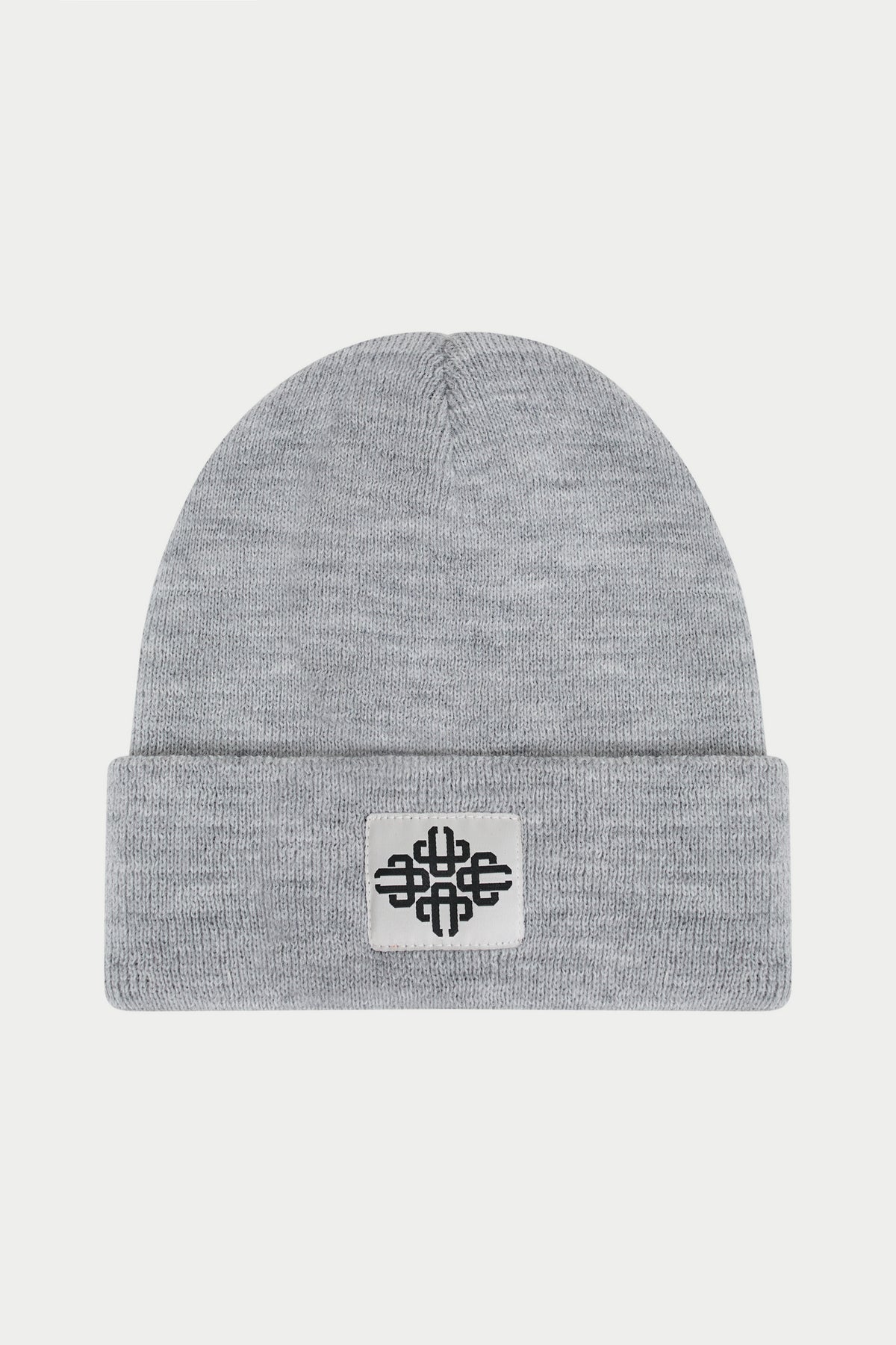 KIDS EMBLEM BADGE BEANIE - GREY MARL