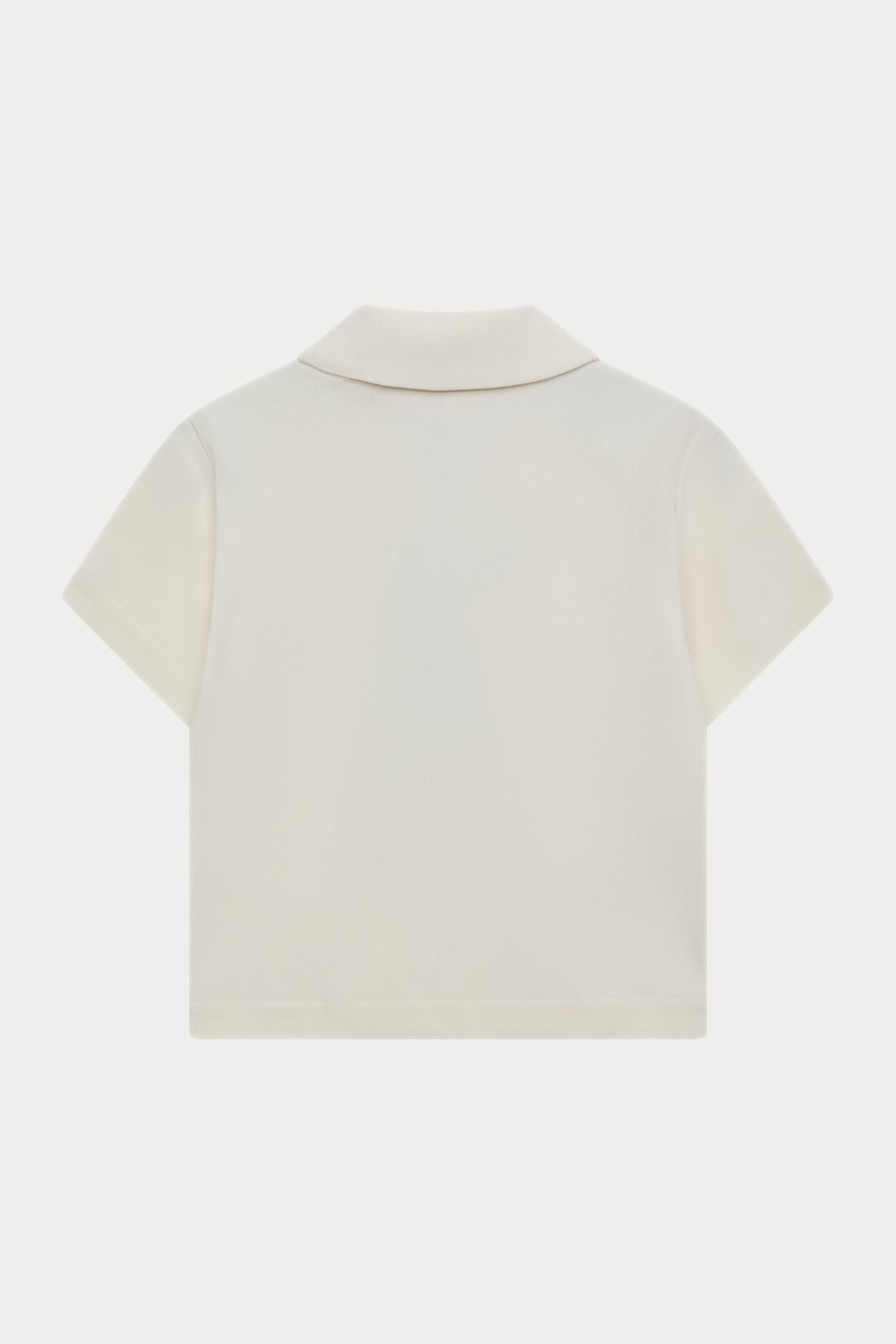 KIDS RIB BUTTON THROUGH SHIRT - STONE