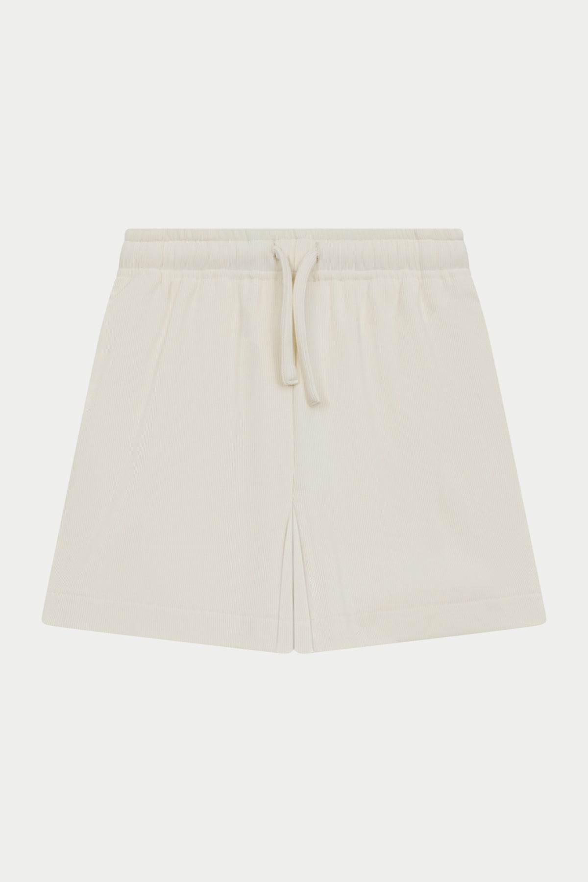 KIDS RIBBED SHORTS - STONE